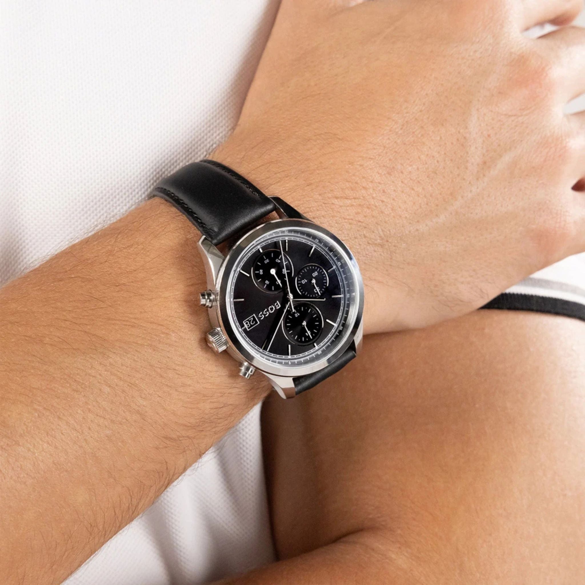Hugo Boss Stratus Chronograph Black Leather 1514326