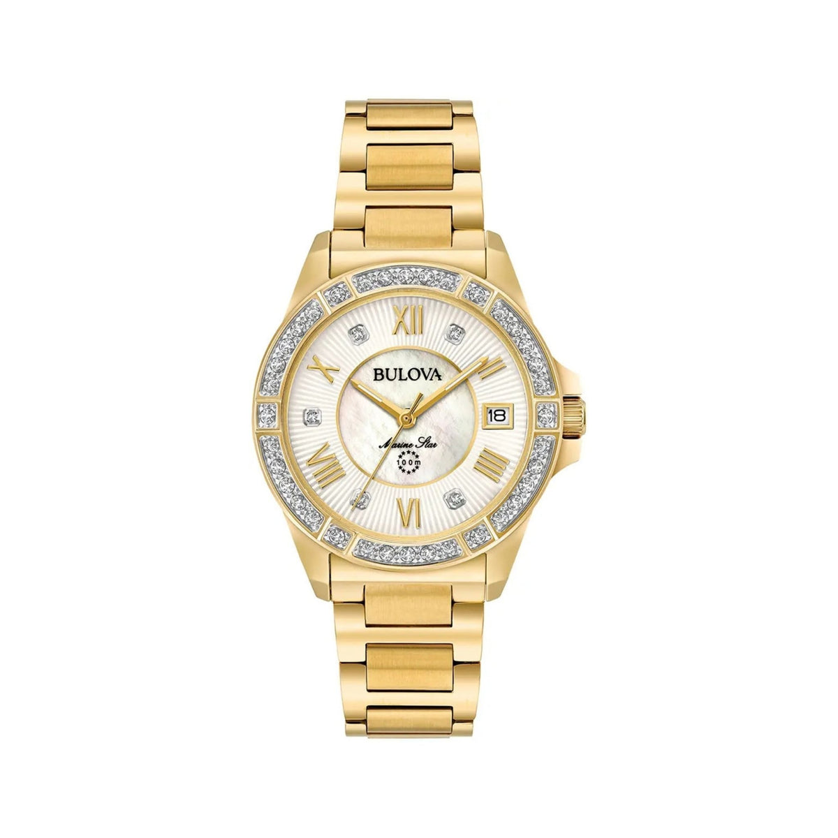 Bulova Ladies' Marine Star Diamond Gold-tone 98R235
