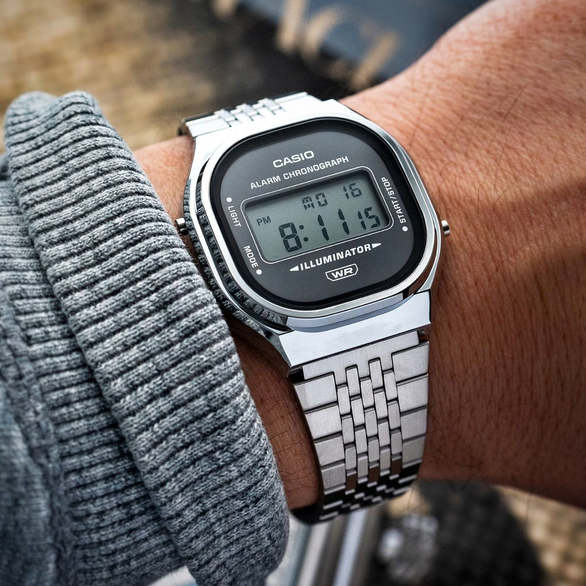 Casio Vintage Digital Silver, Black A140WE-8AEF