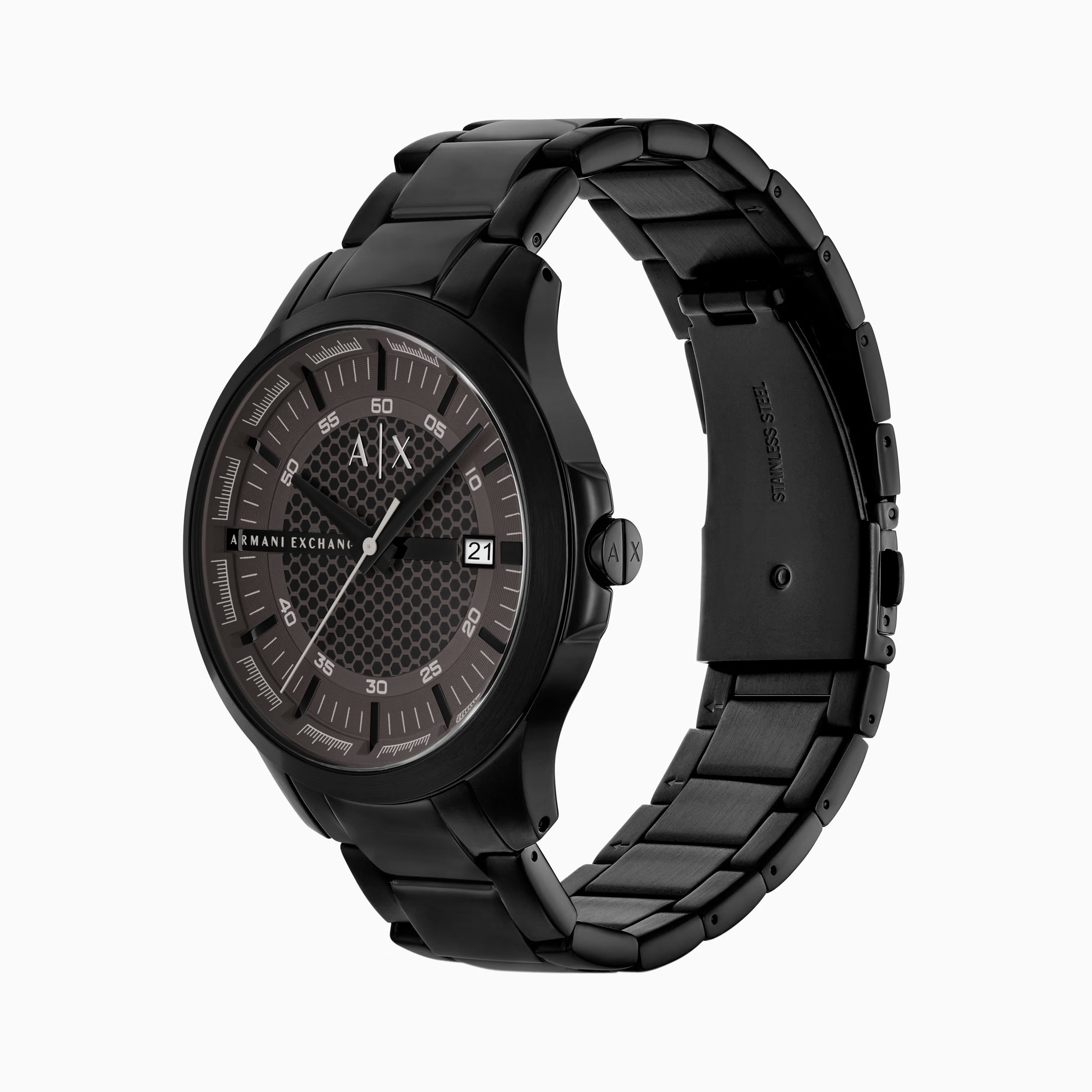 Armani Exchange AX2464 Hampton Men's Black Stainless Steel Date Watch