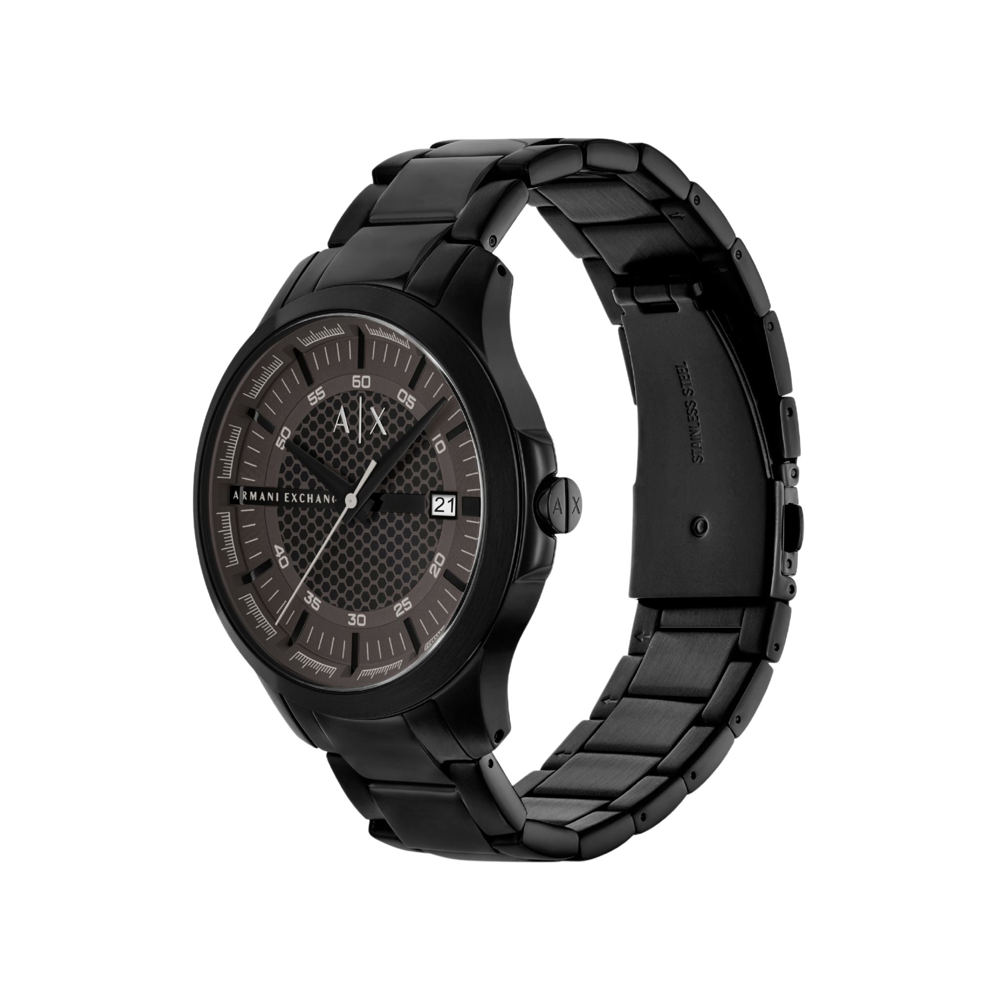 Armani Exchange Hampton Black Stainless Steel Watch AX2464