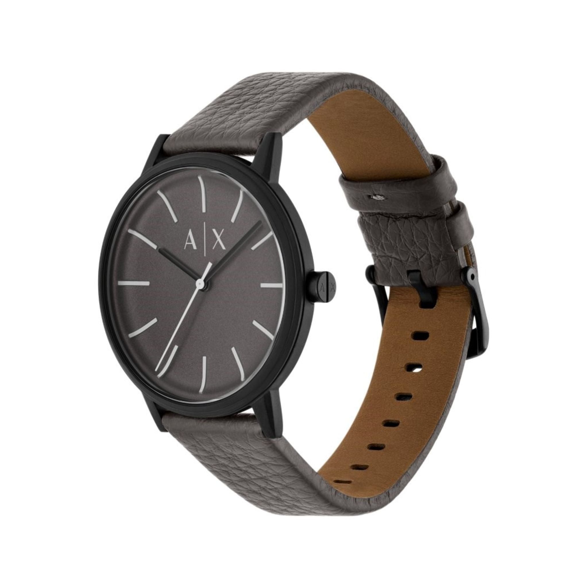 Armani Exchange Cayde Leather Strap Watch AX2764