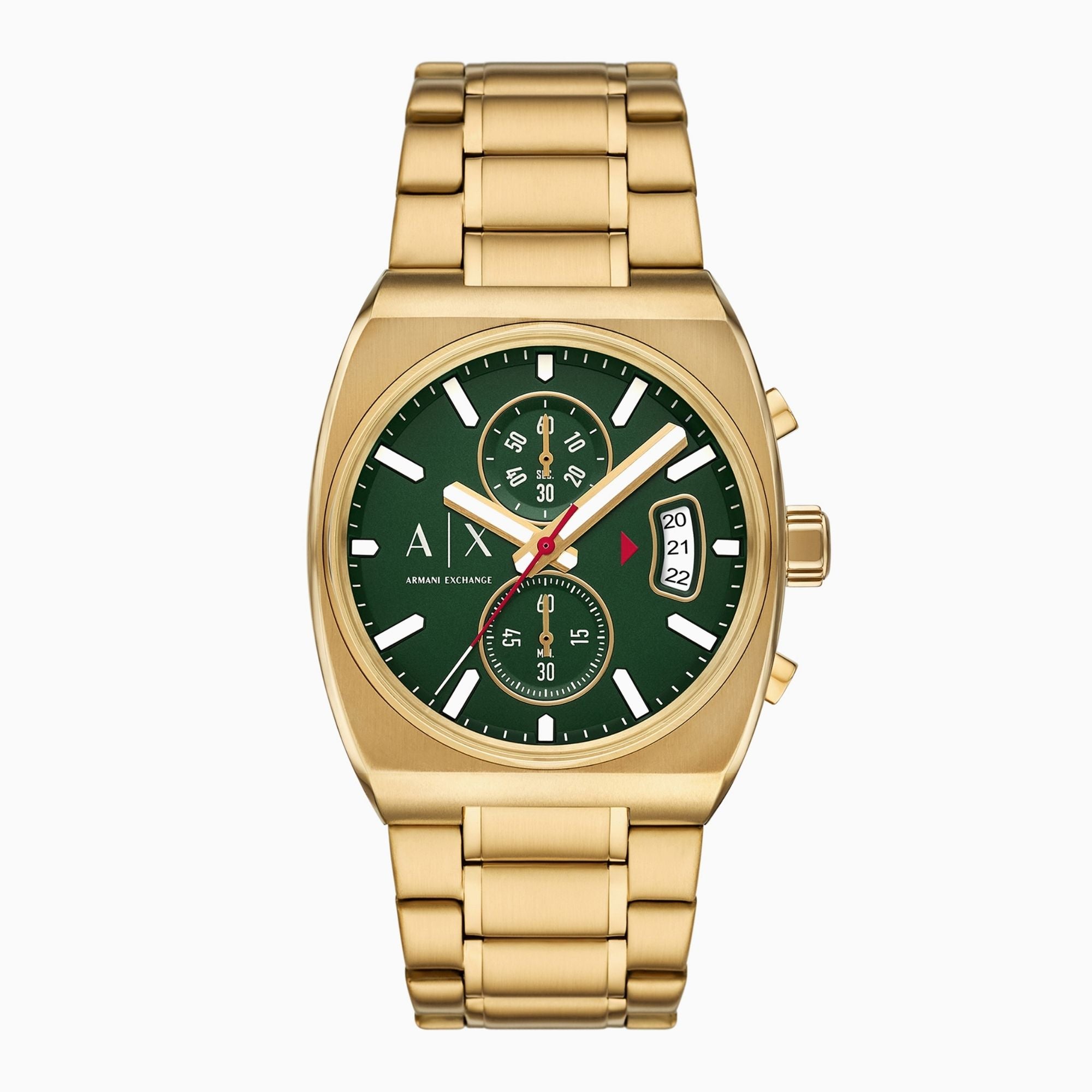 Armani Exchange AX2822 Gold-Tone Green Dial Chronograph Men's Watch