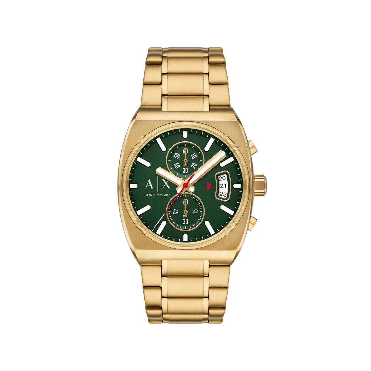 Armani Exchange Gold-Tone Green Dial Chronograph Watch AX2822