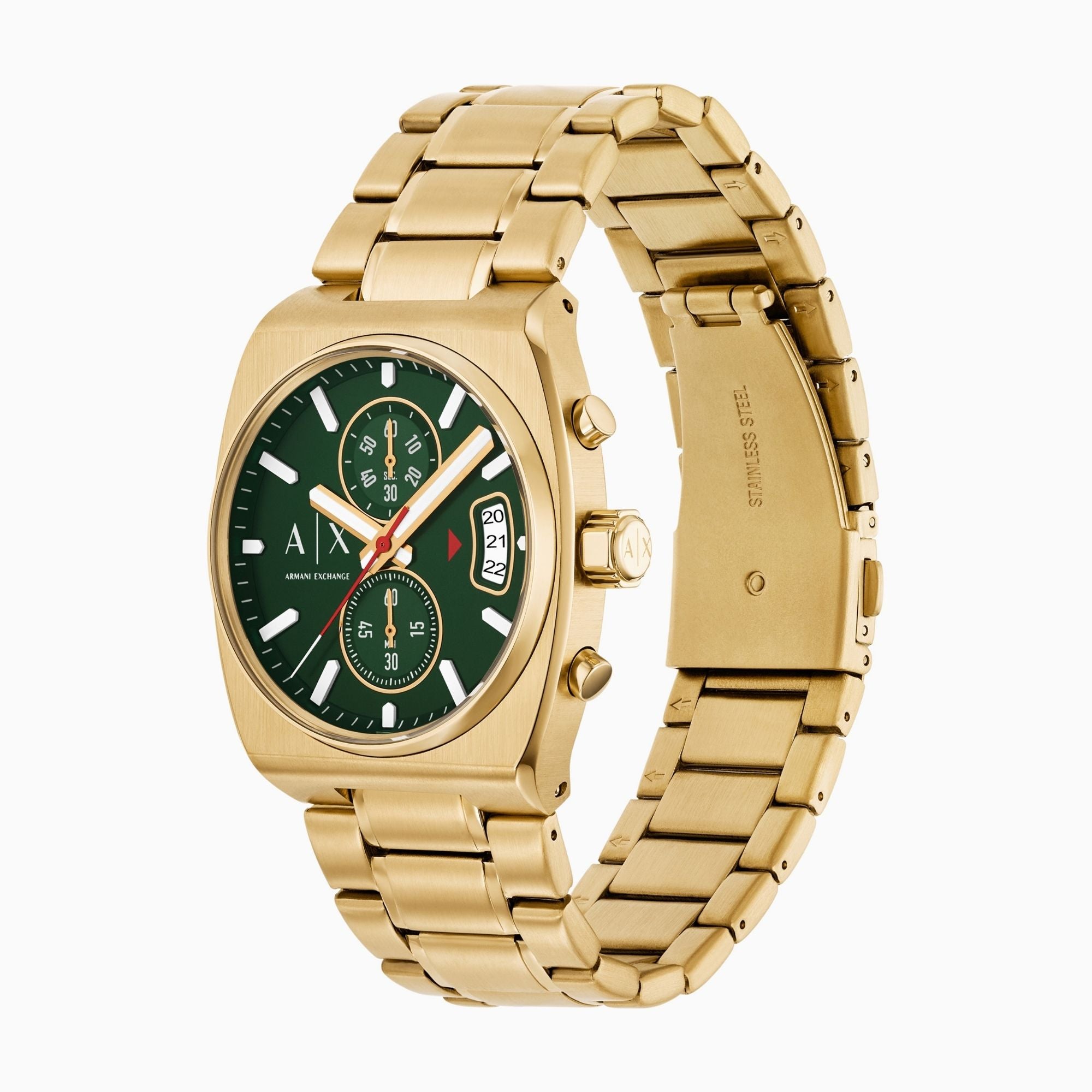 Armani Exchange AX2822 Gold-Tone Green Dial Chronograph Men's Watch