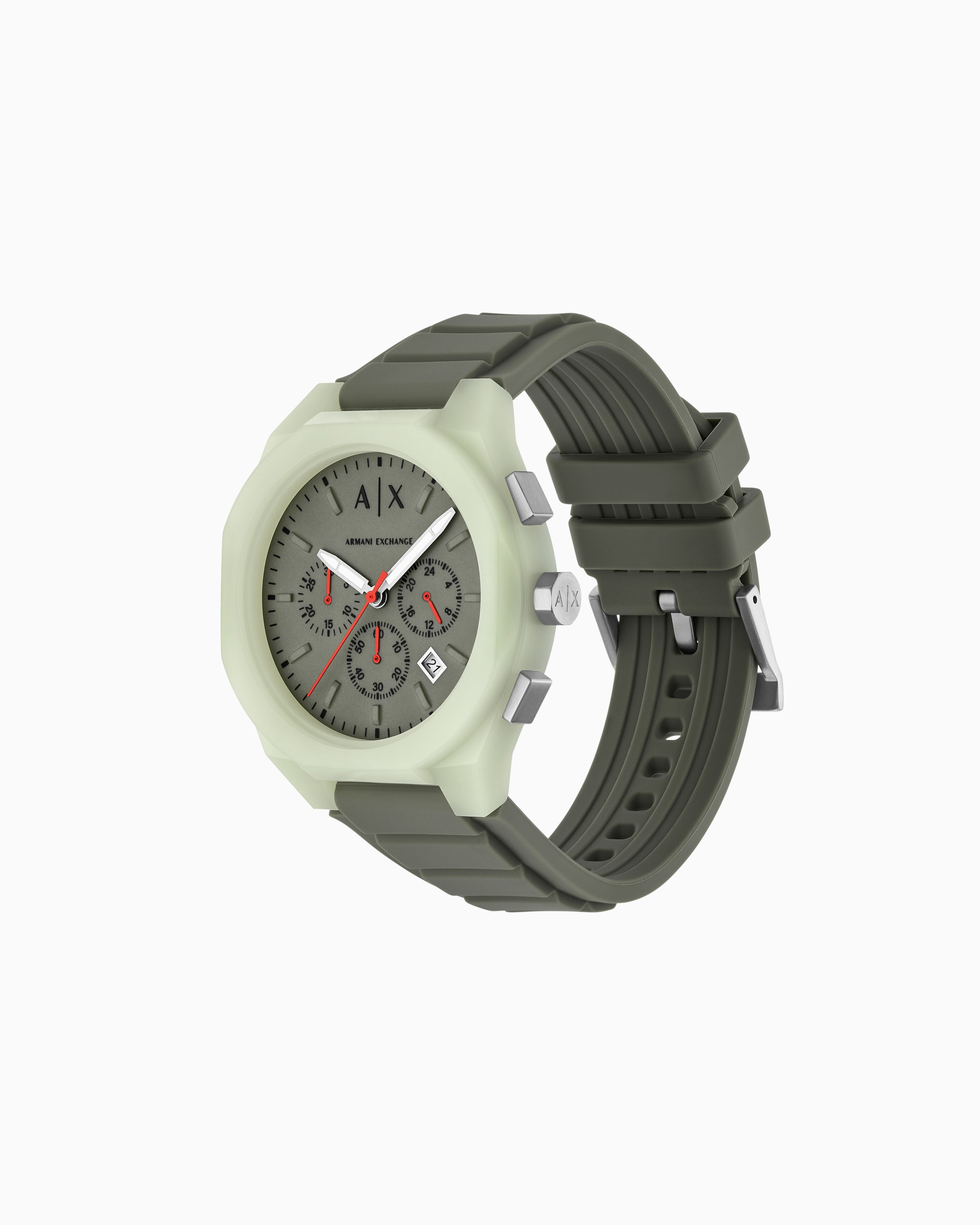 Armani Exchange AX4171 Sync Chronograph Green Silicone Mens Watch