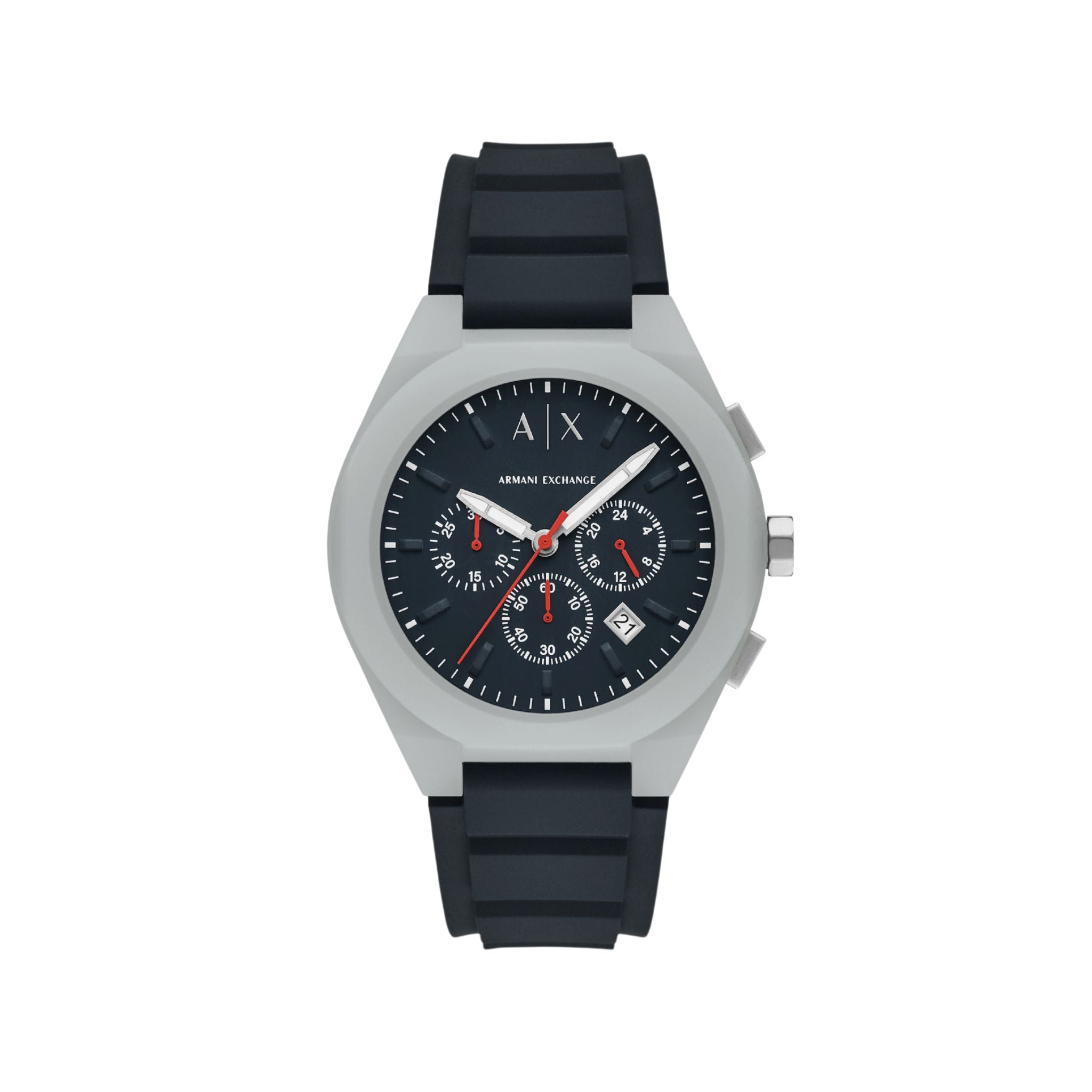 Armani Exchange Sync Chronograph Grey Silicone Watch AX4172