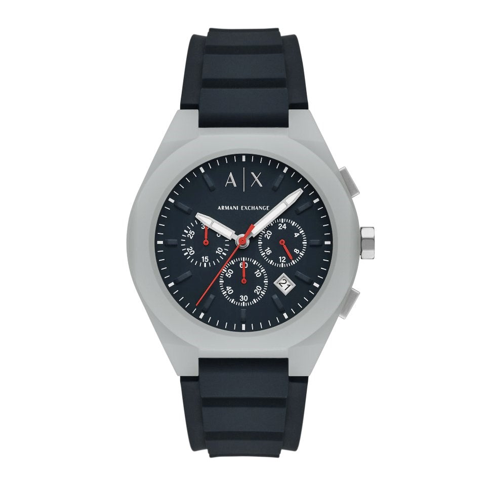 Armani Exchange AX4172 Silver-Tone Blue Dial Watch