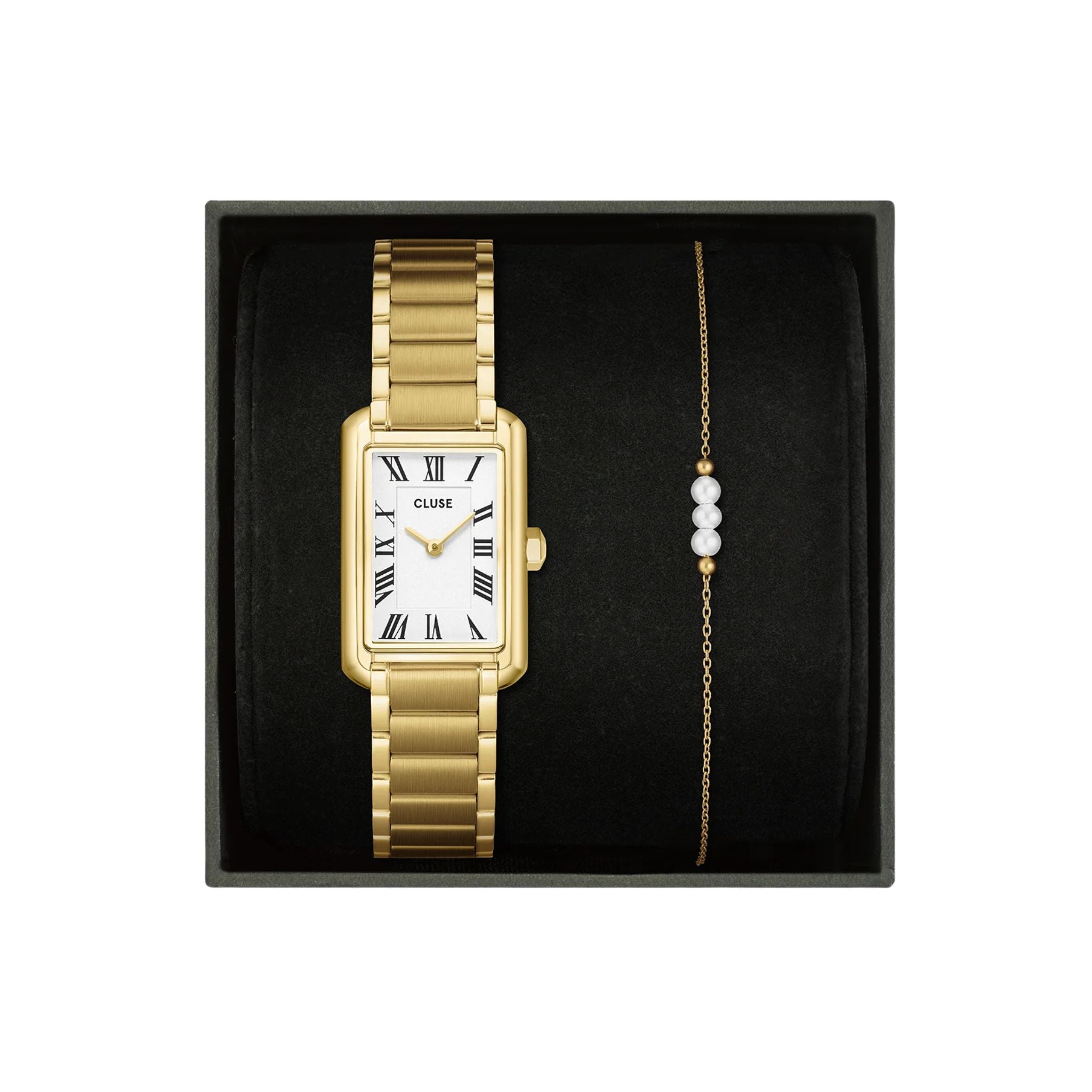 Cluse Gift Box Belisenna Gold & Pearl Chain Bracelet CG15001