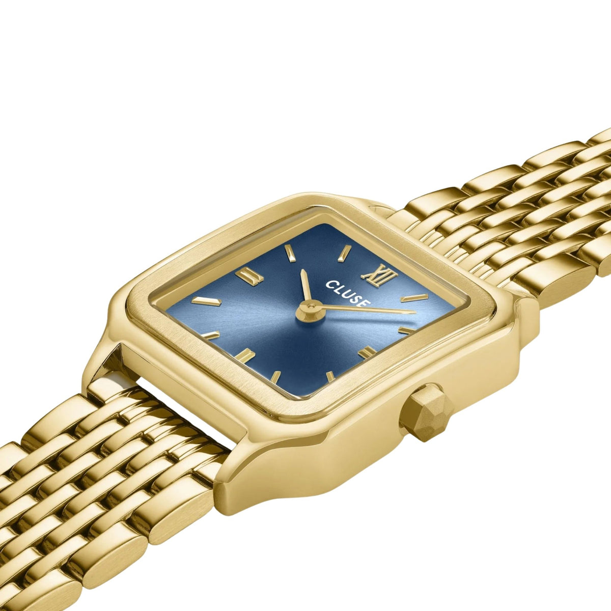 Cluse Gracieuse Petite Watch Double Steel, Kyanite Blue, Gold CW11816