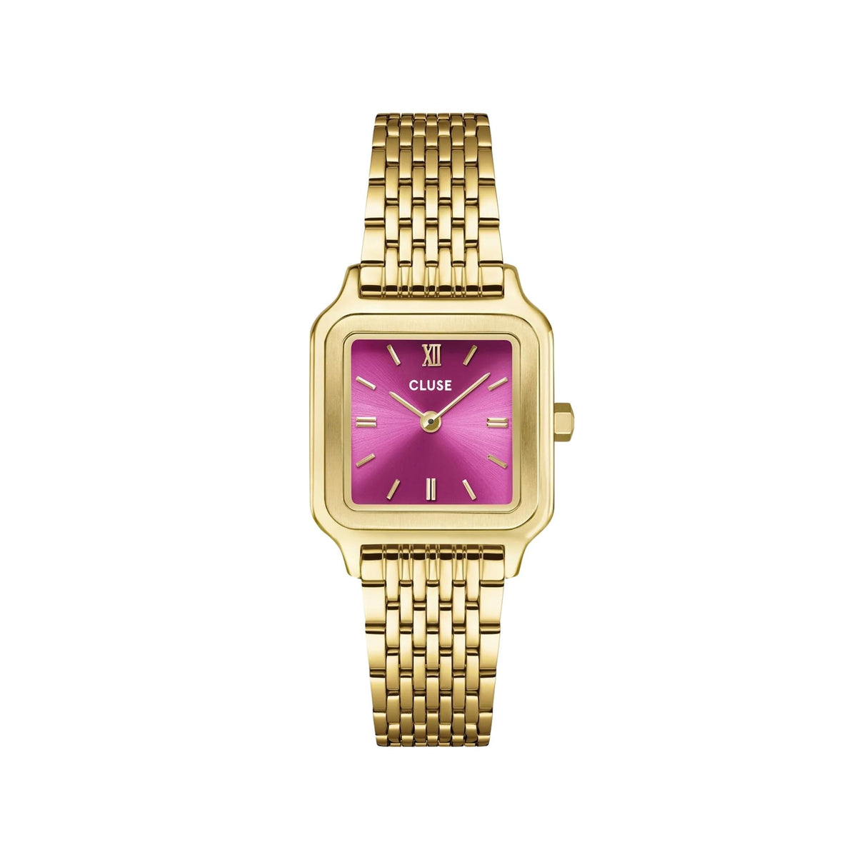 Cluse Gracieuse Petite Watch Steel, Fuchsia Pink, Gold Colour CW11829