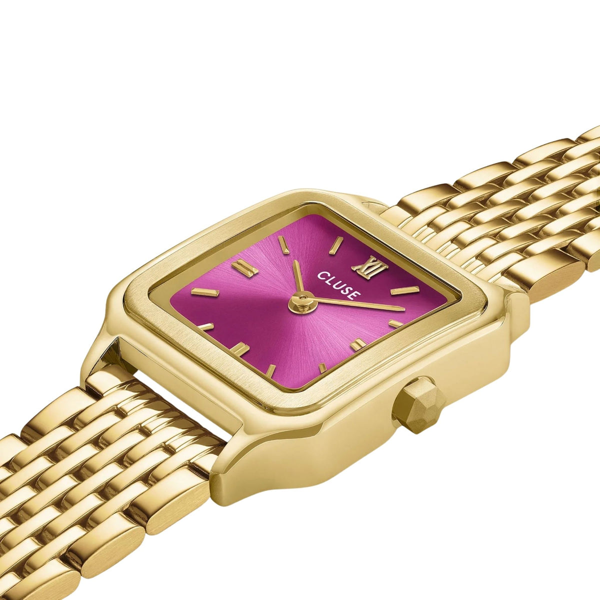 Cluse Gracieuse Petite Watch Steel, Fuchsia Pink, Gold Colour CW11829