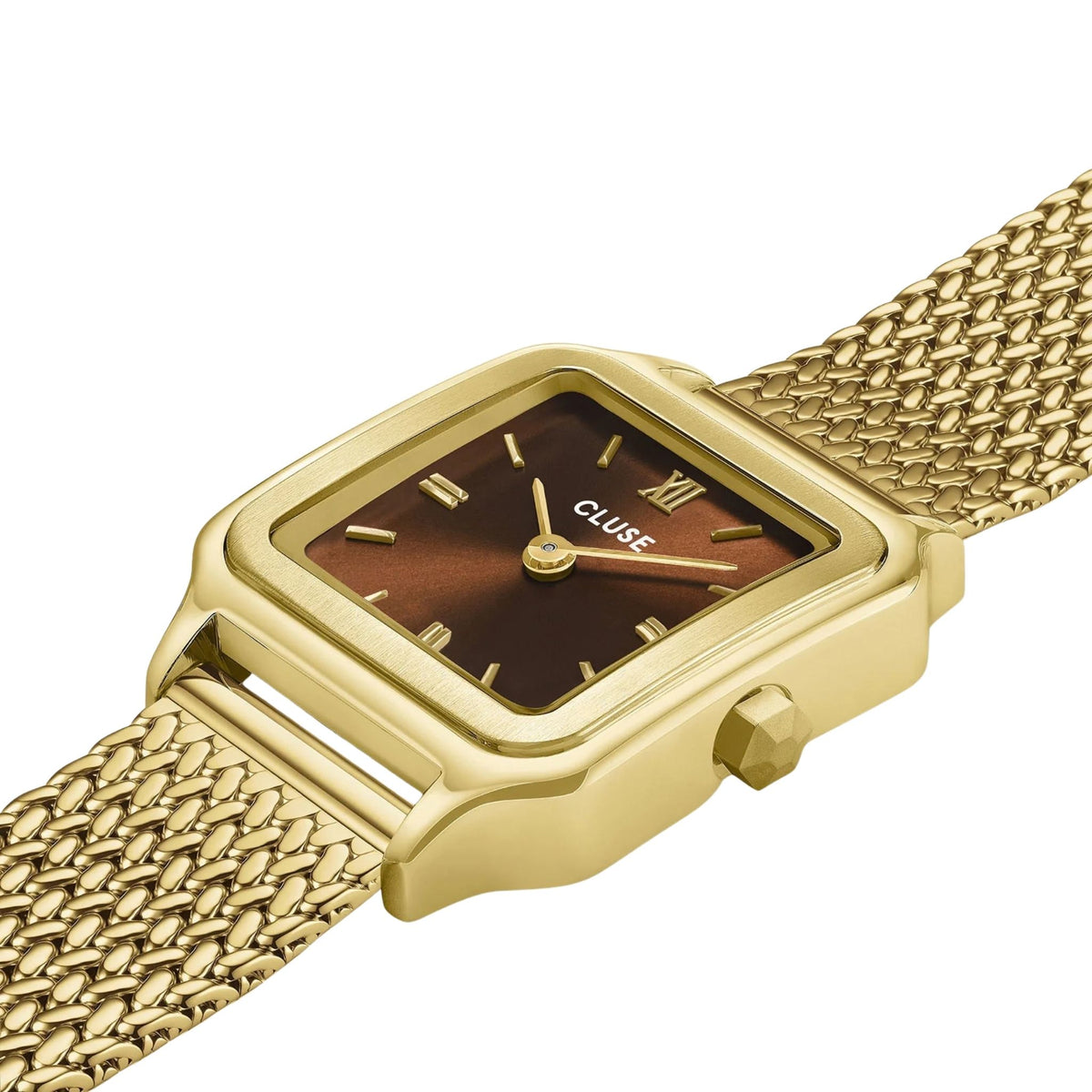Cluse Gracieuse Petite Watch Mesh, Brown, Gold Colour CW11830