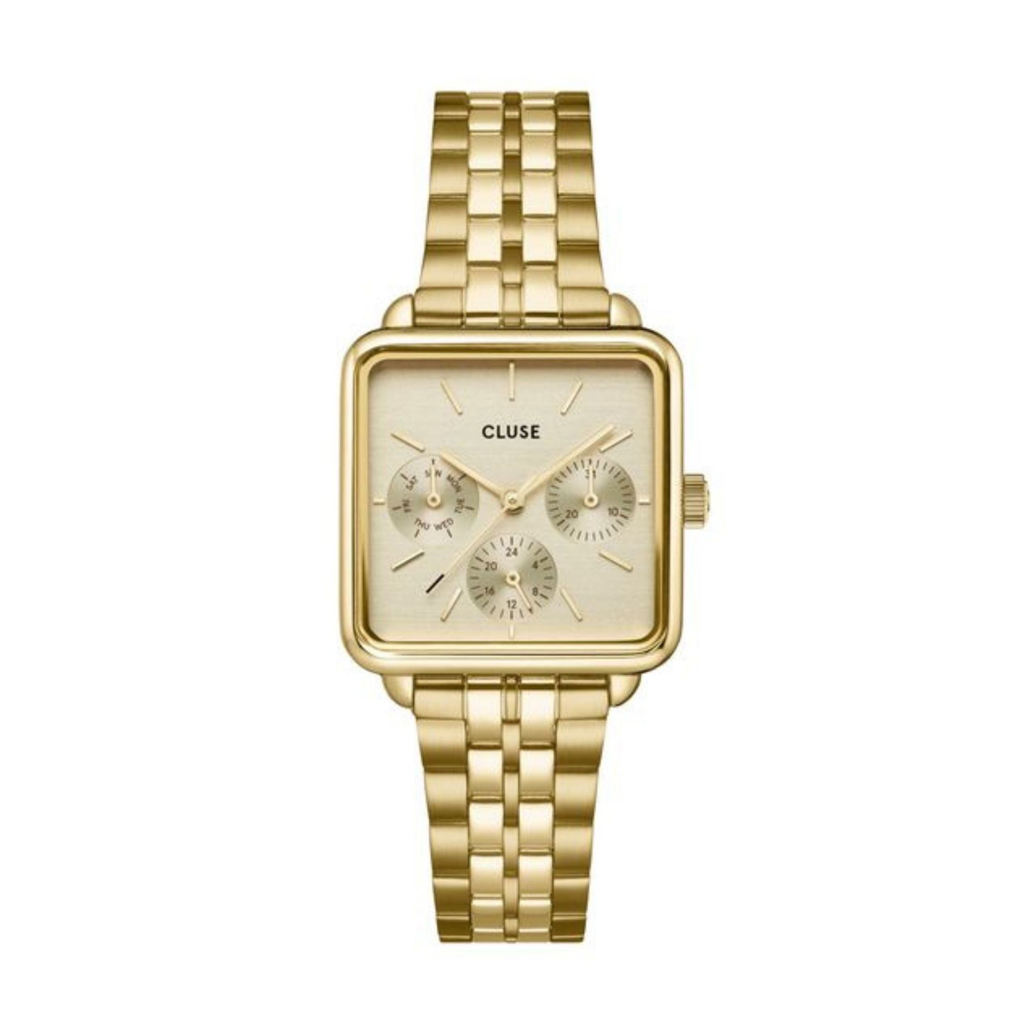 Cluse La Tétragone Multifunction Watch Steel, Full Gold Colour CW13801