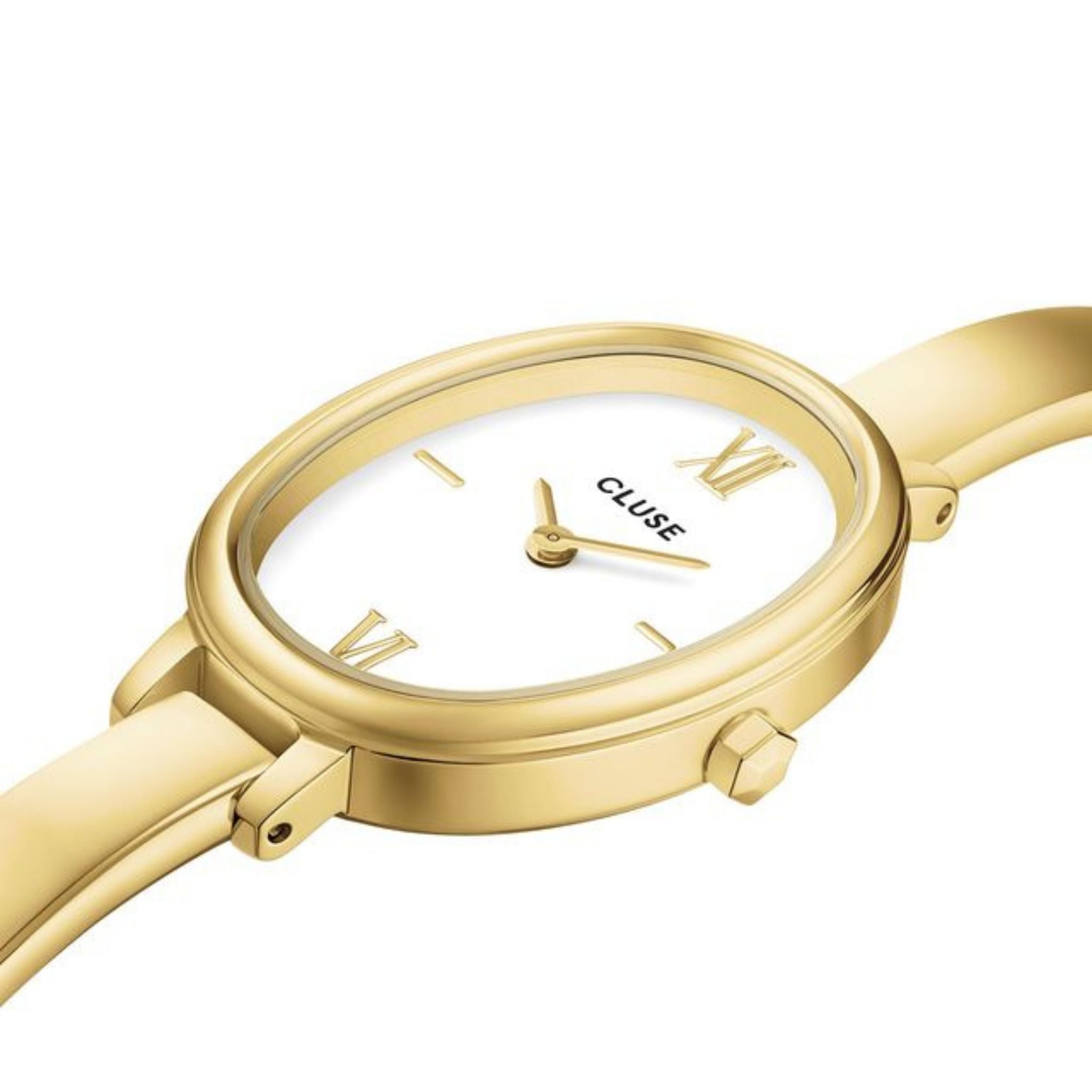 Cluse L'Ovale Watch, Gold, White Dial CW16101