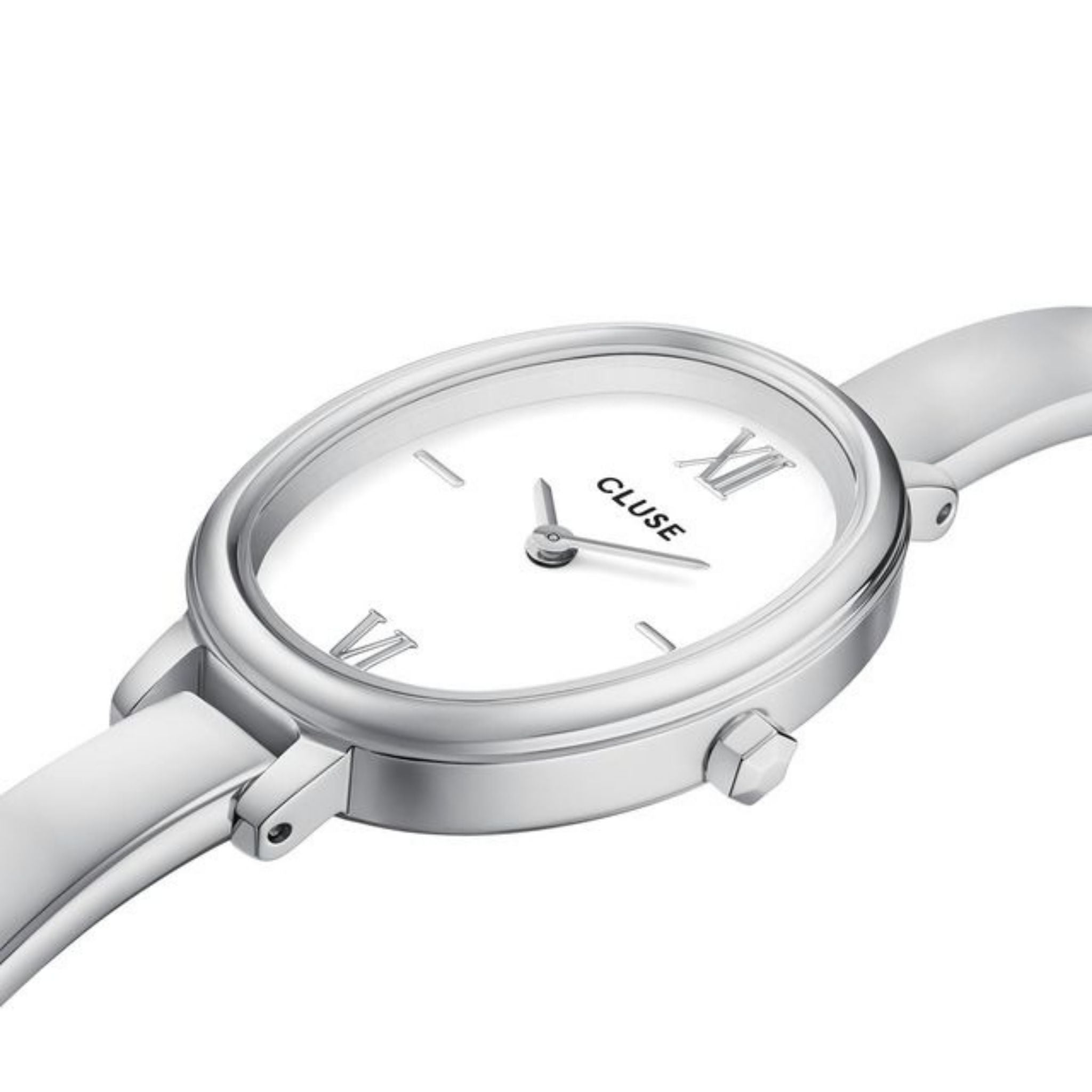 Cluse L'Ovale Watch, Silver, White Dial CW16102