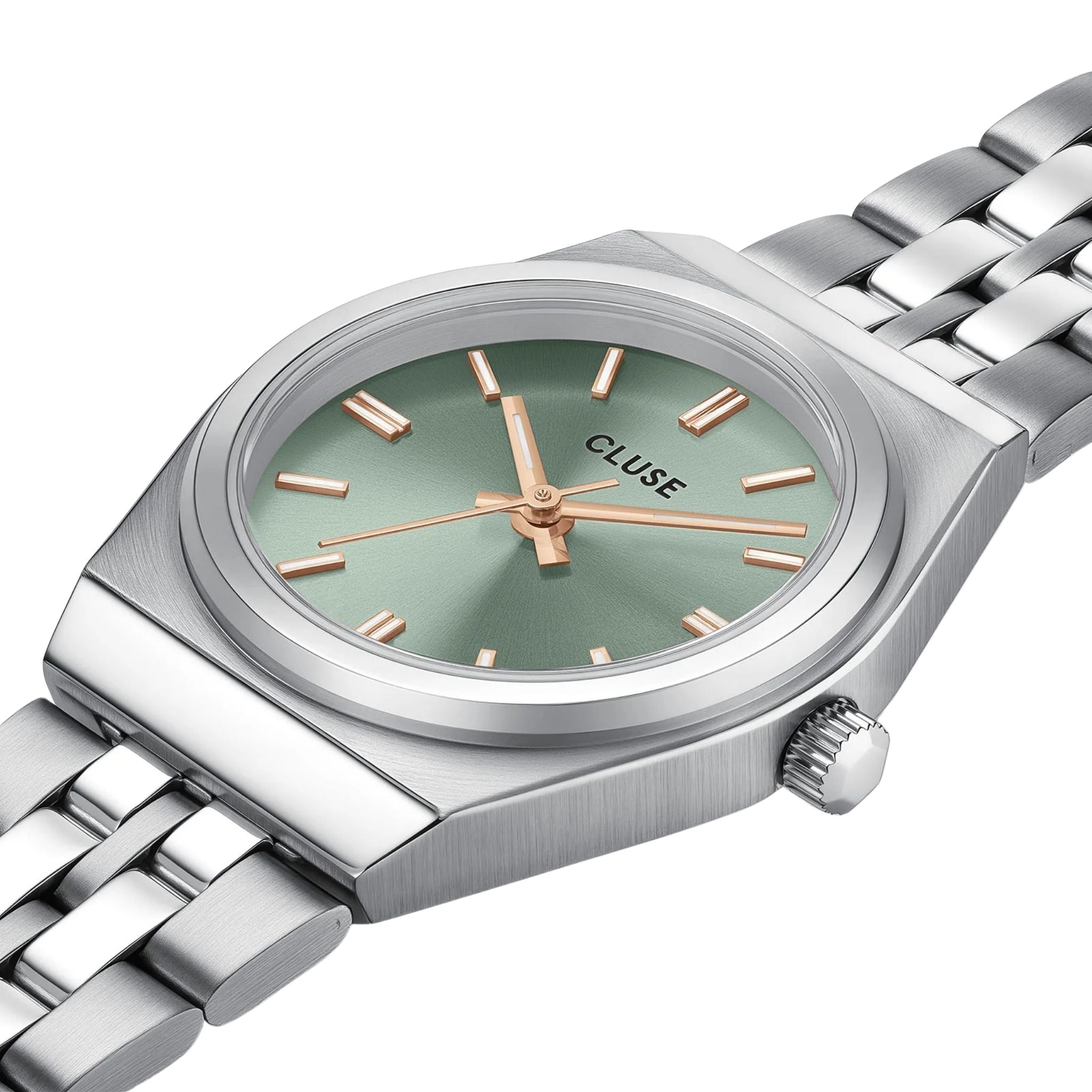 Cluse Retro 70s Mini Watch, Sage Green Dial CW16301