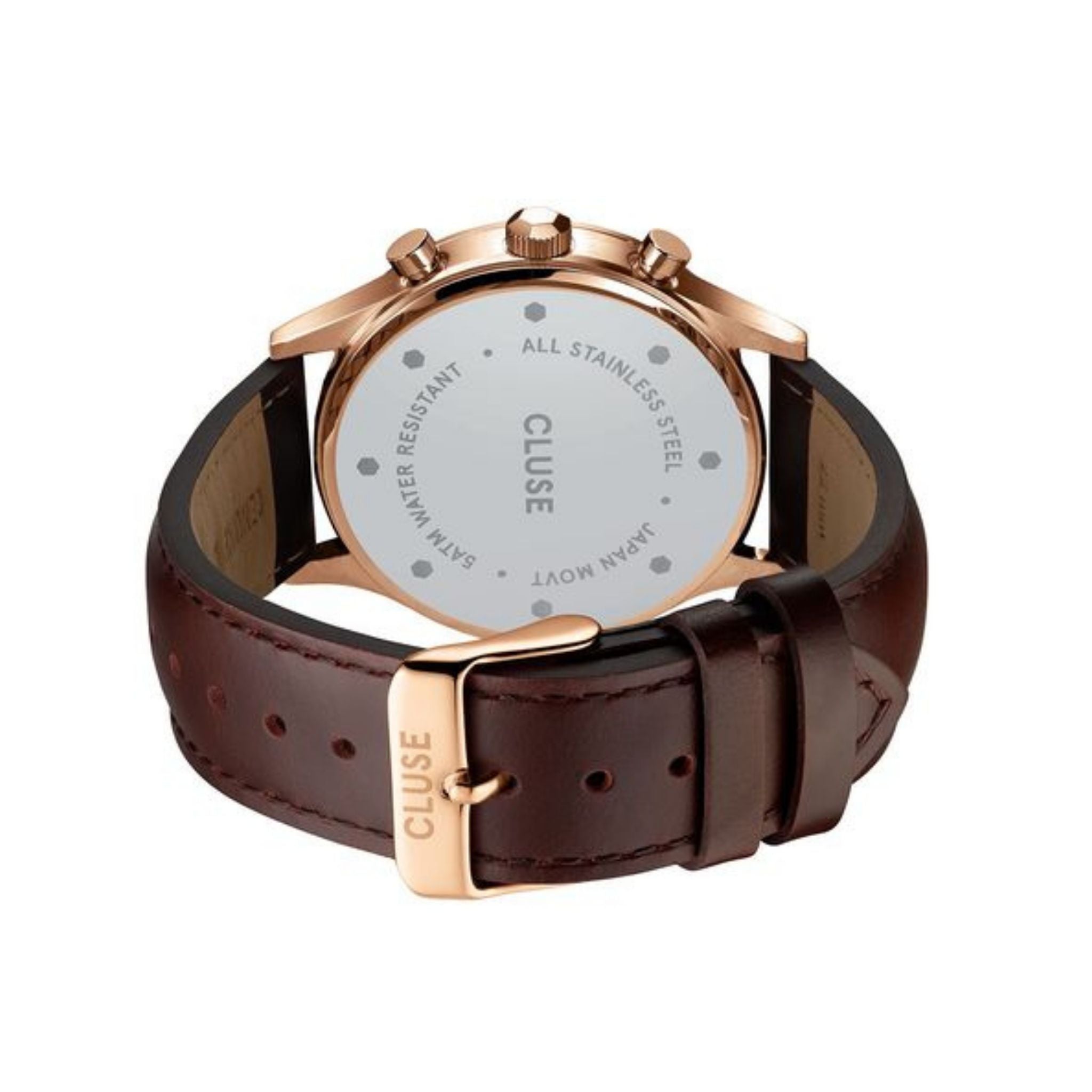 Cluse Anthéor Multifunction Watch, Leather, Blue Dial CW21009