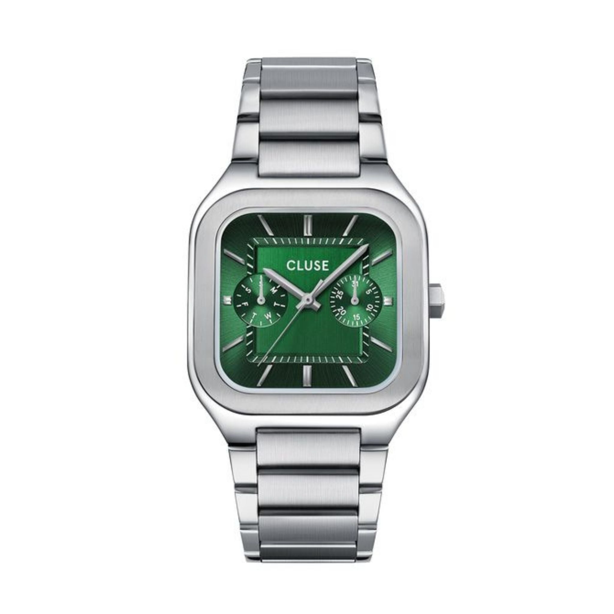 Cluse Quadrus Multifunction Watch, Green Dial CW26202