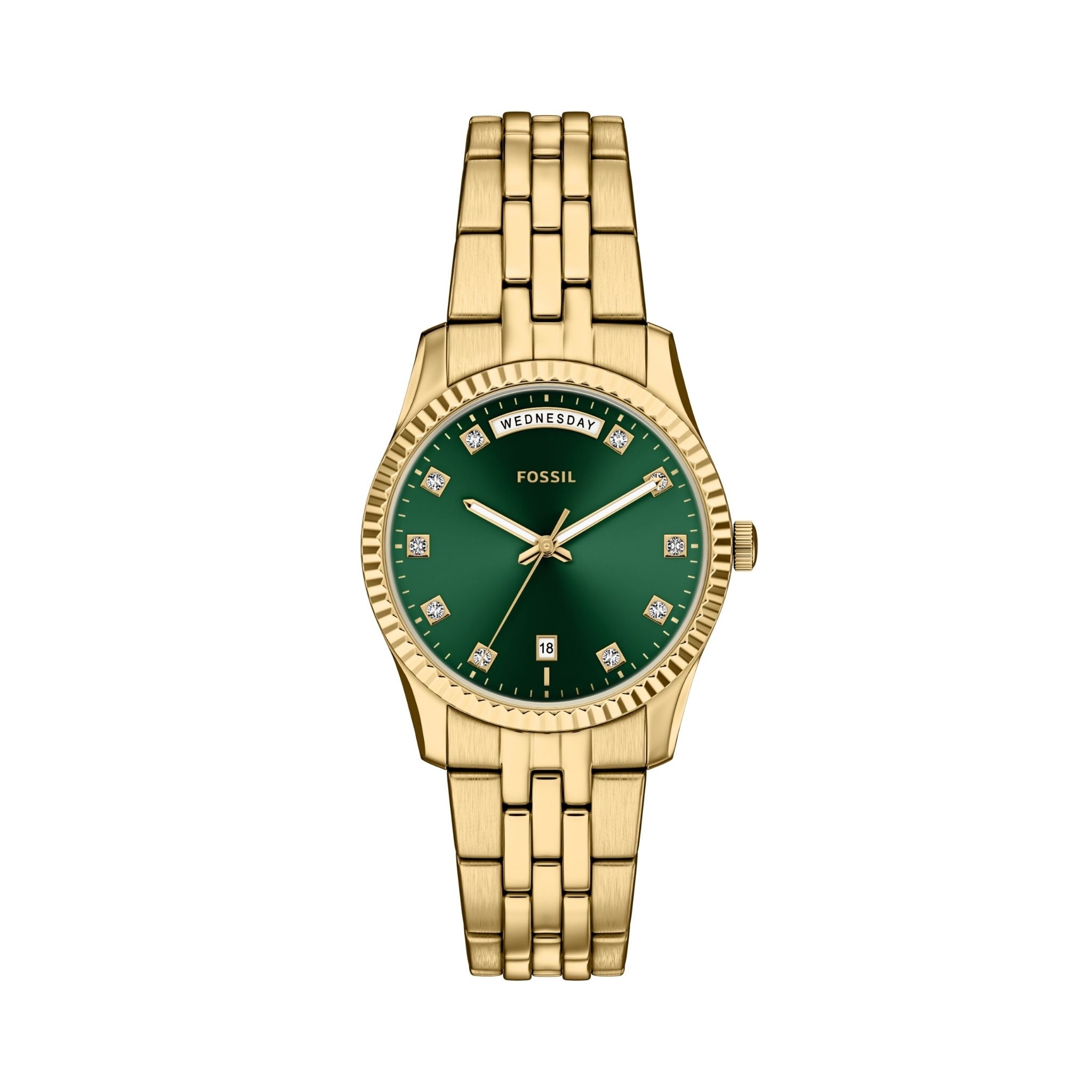 Fossil Scarlette Gold Green Dial ES5460