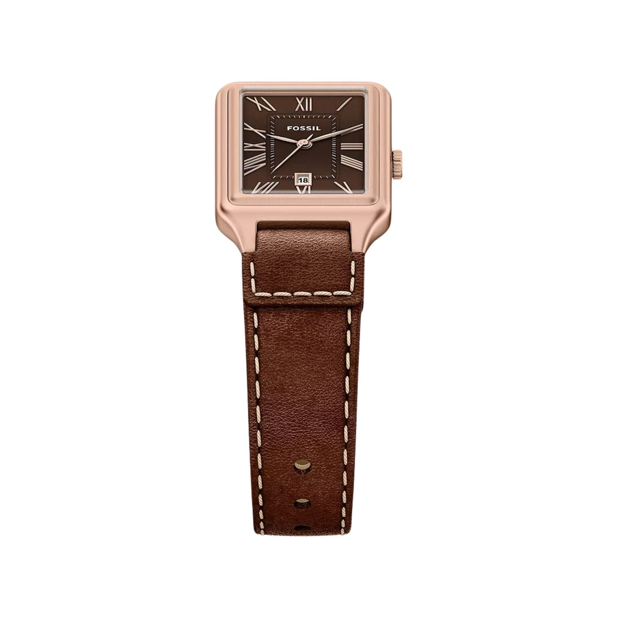 Fossil Raquel 23mm Date Brown Leather Watch ES5503