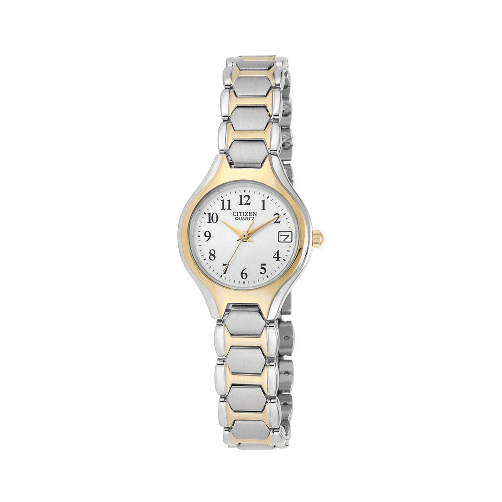 Citizen Quartz Women's Stainless Steel Watch with Mother-of-Pearl Dial - EU6080-58D