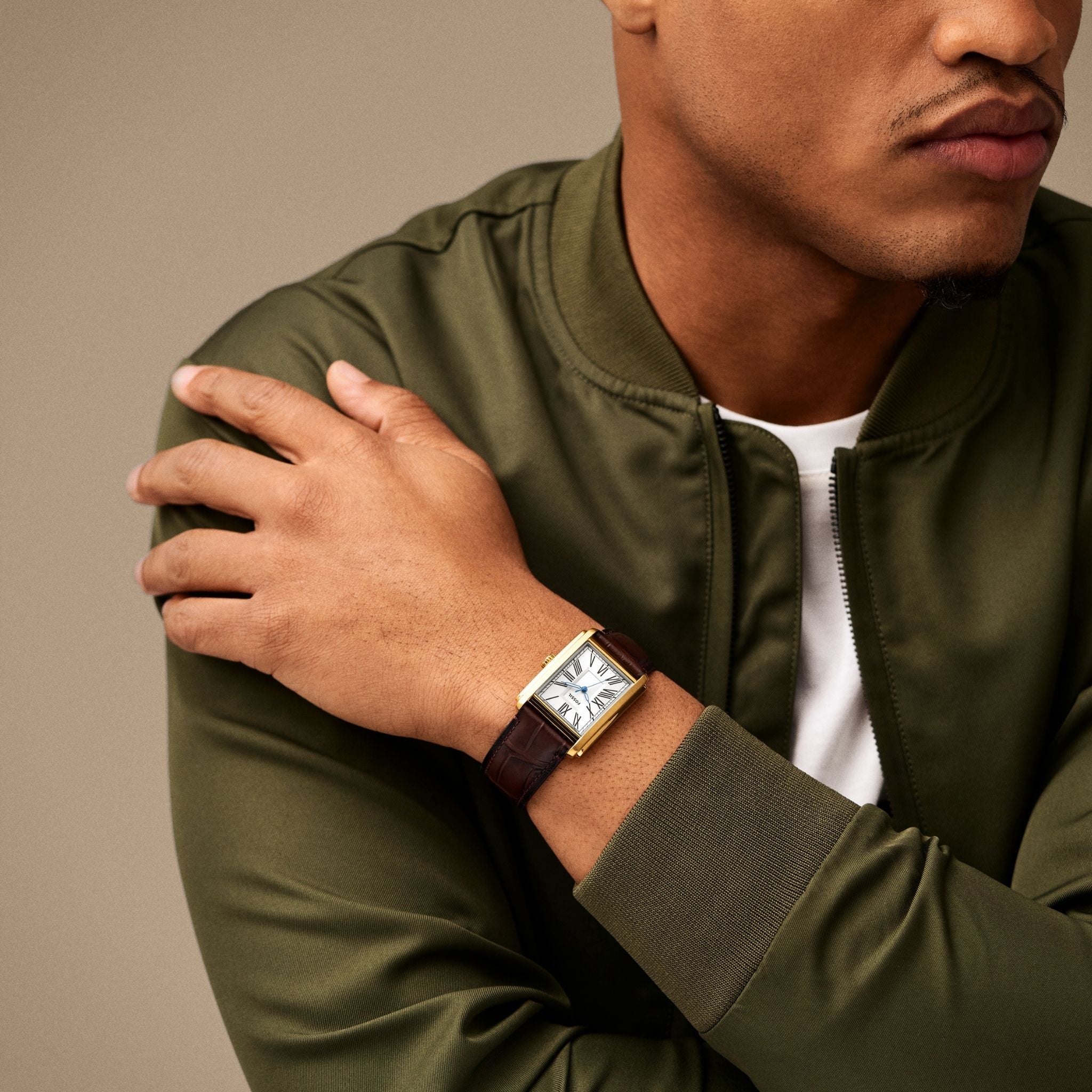 Fossil Carraway Watch, Brown Strap FS6011