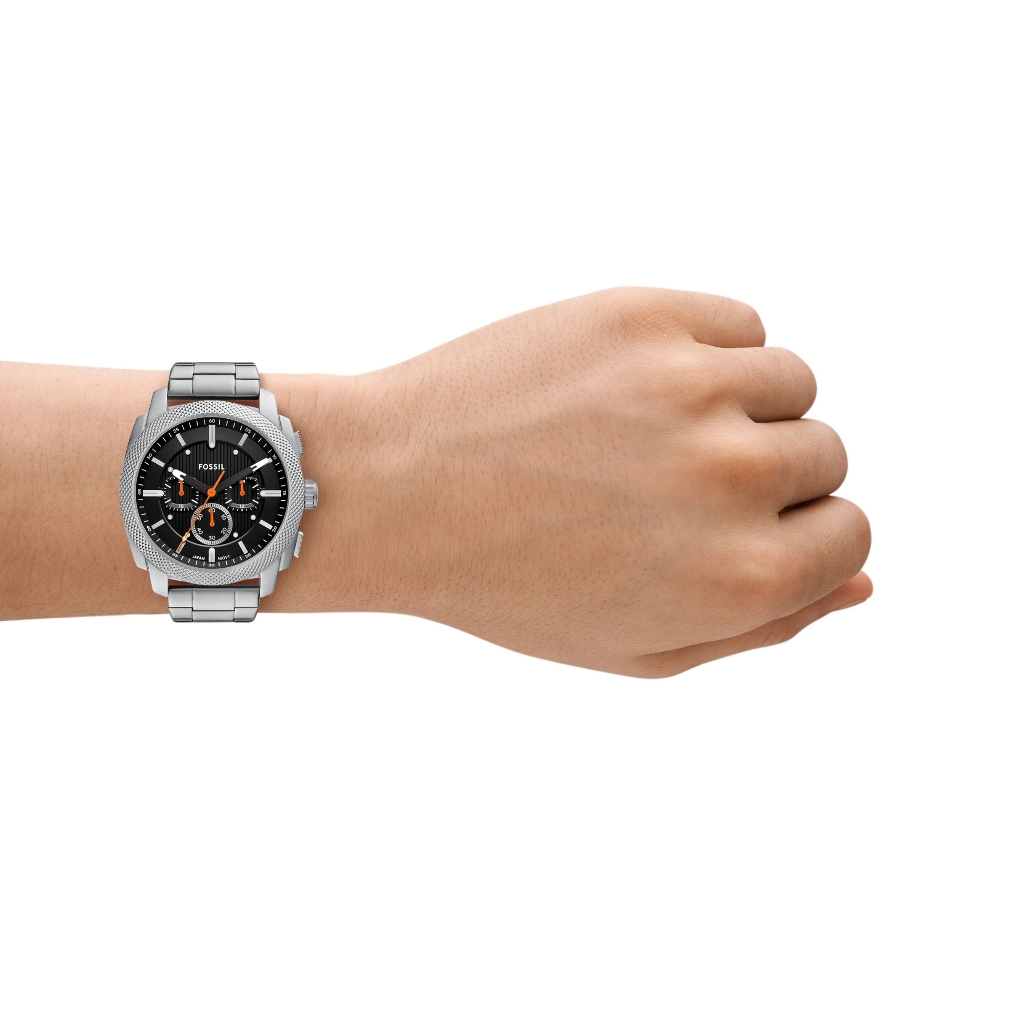 Fossil Machine Silver Black Dial FS6095