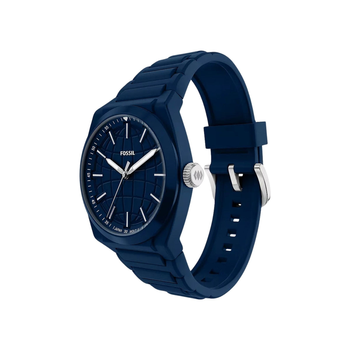 Fossil Everett Navy Silicone FS6177