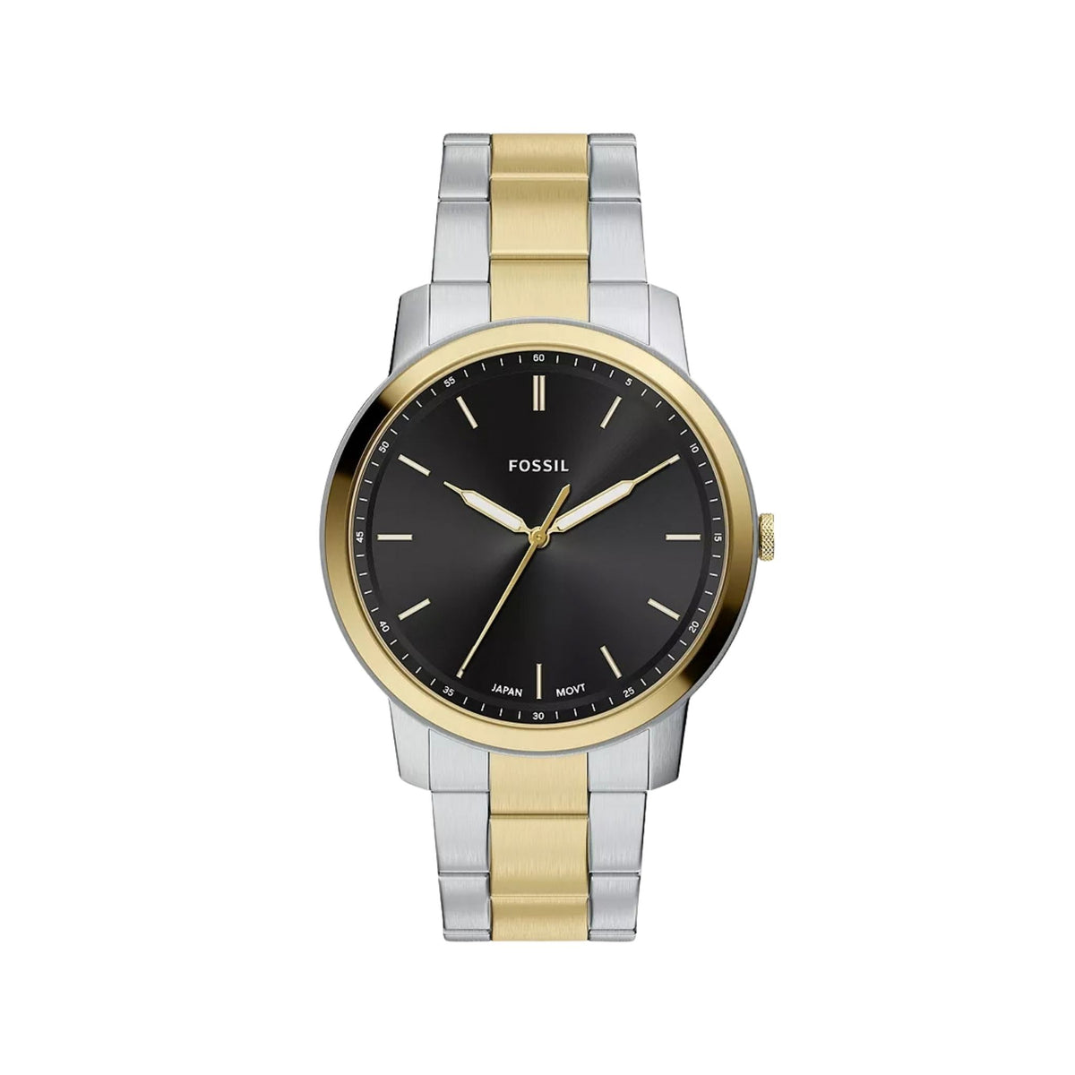 Fossil Minimalist 44mm Two-Tone Stainless Steel, Black FS6182
