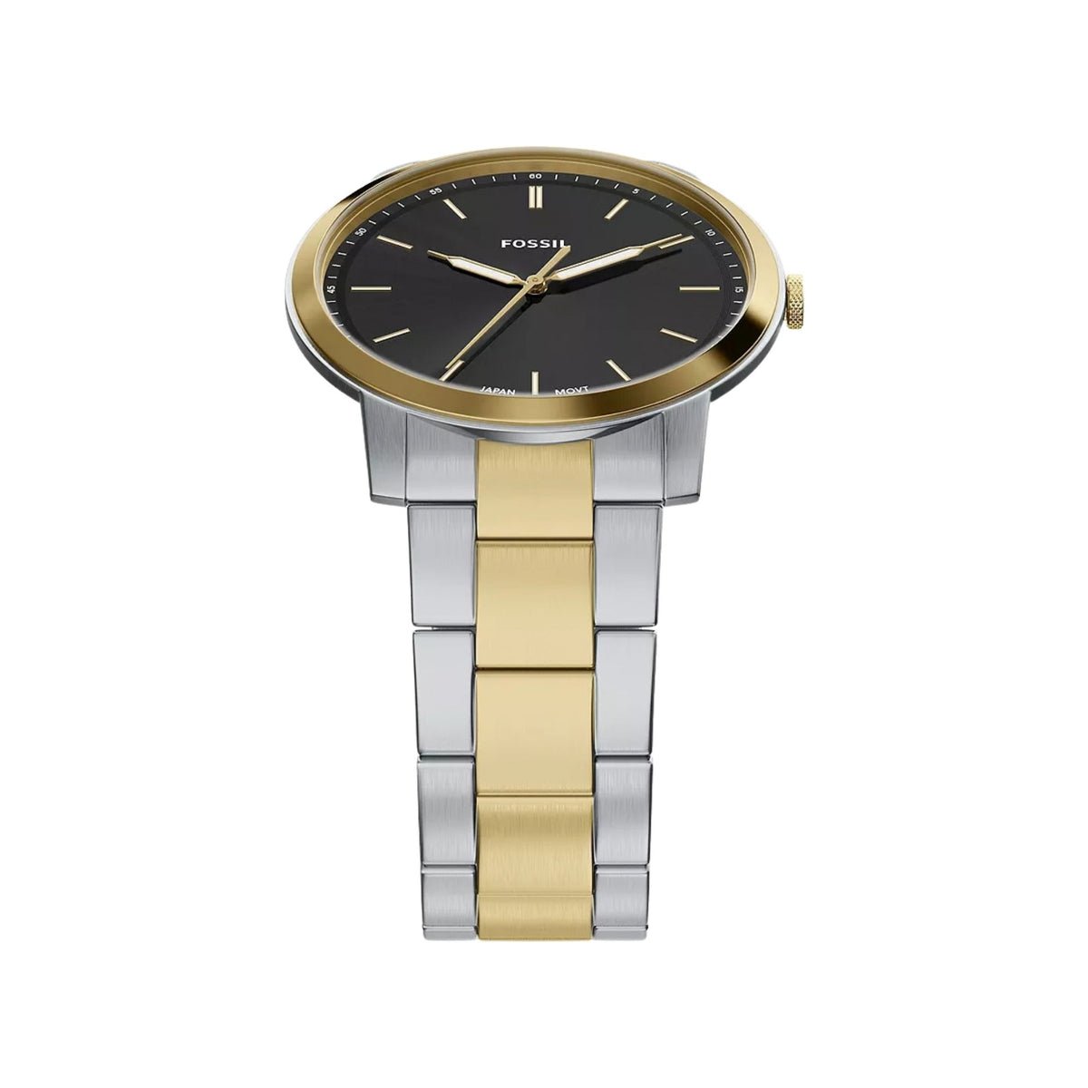 Fossil Minimalist 44mm Two-Tone Stainless Steel, Black FS6182