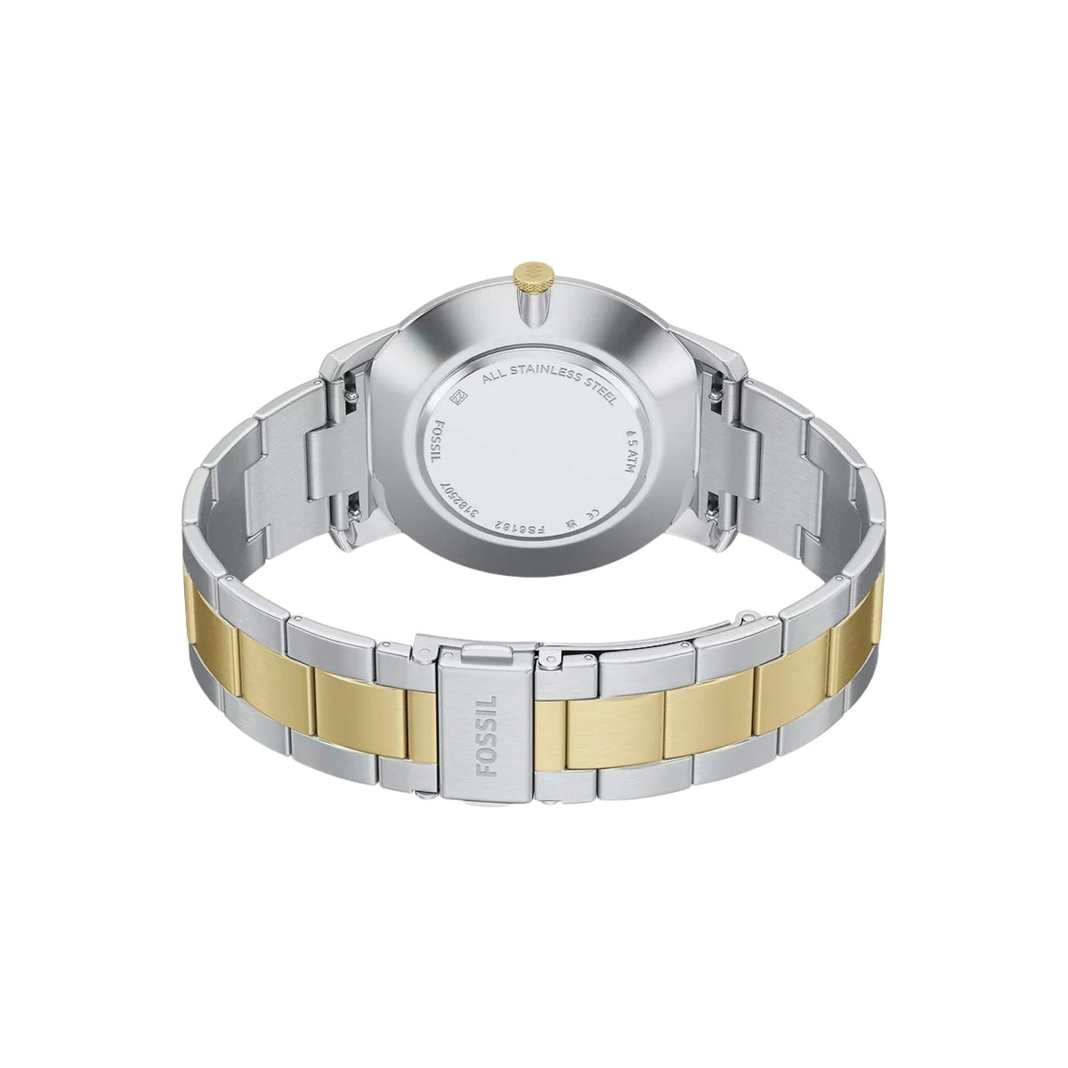 Fossil Minimalist 44mm Two-Tone Stainless Steel, Black FS6182