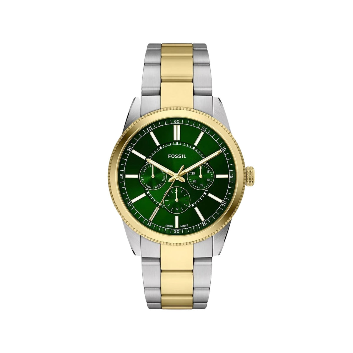 Fossil Pearson 42mm Multifunction Two-Tone Stainless Steel, Green FS6197