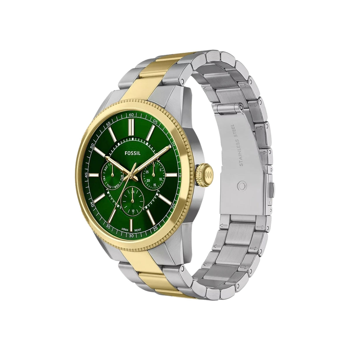 Fossil Pearson 42mm Multifunction Two-Tone Stainless Steel, Green FS6197