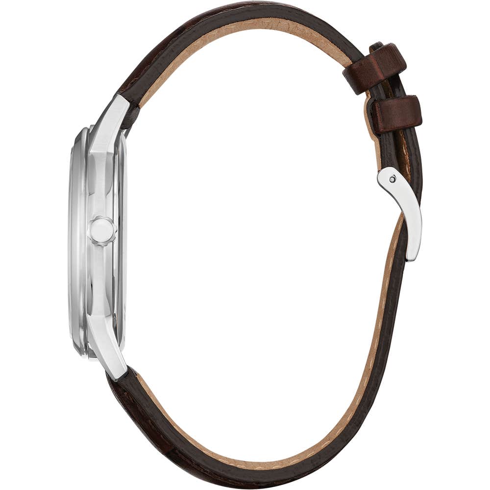 Citizen Corso AW1780-25A Stainless Steel Silver Dial Brown Strap Watch