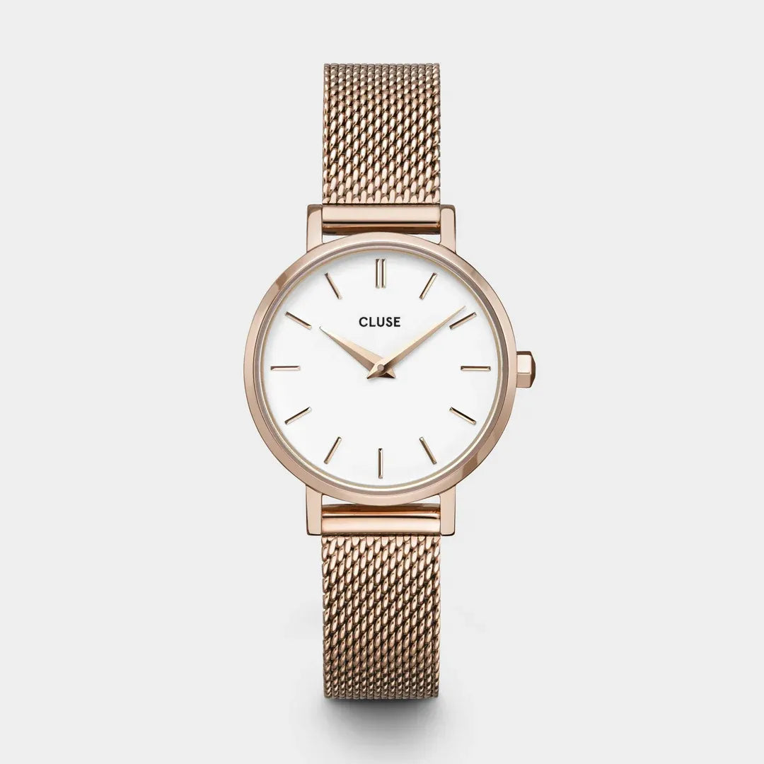 Cluse Boho Chic Petite Mesh White, Rose Gold Colour watch - CW0101211003