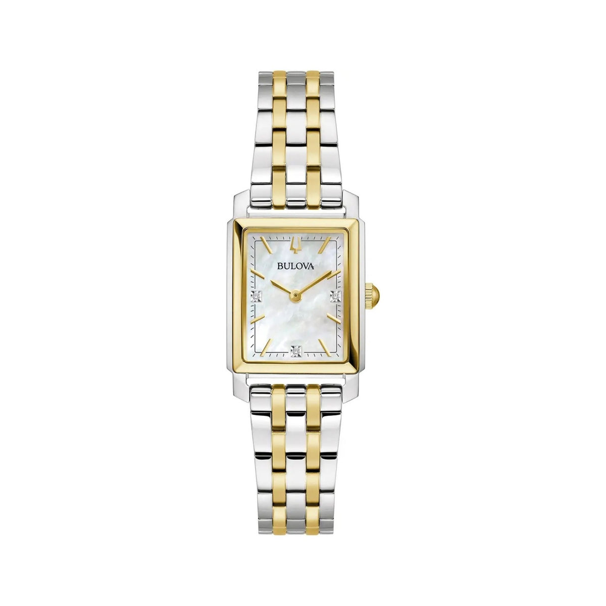 Bulova Sutton Mother-of-Pearl Dial Gold-Tone 98P220