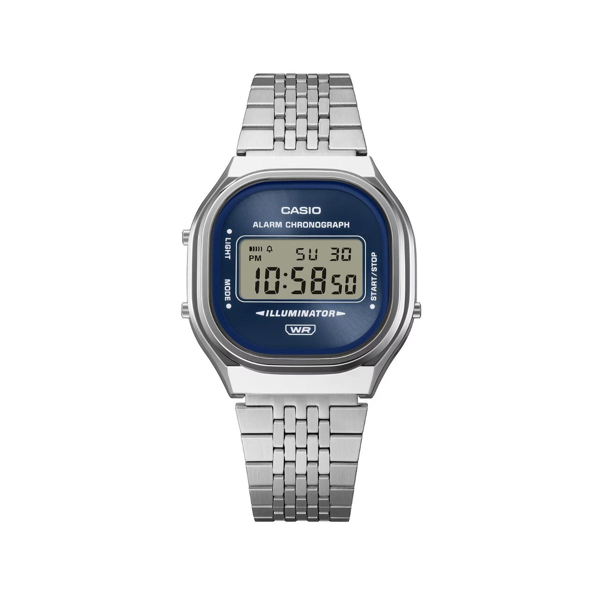 Casio Vintage Digital Silver, Blue A140WE-2AEF