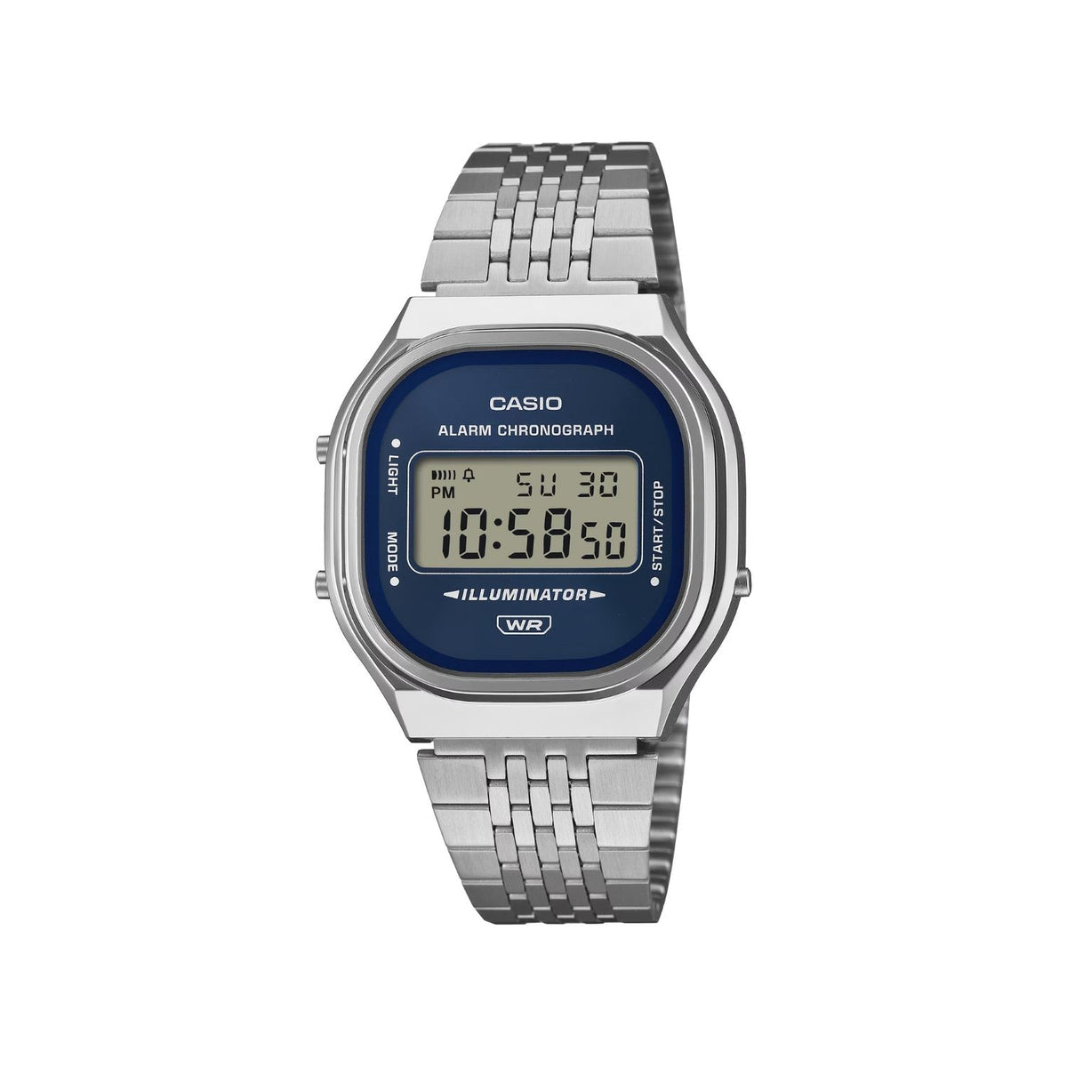 Casio Vintage Digital Silver, Blue A140WE-2AEF