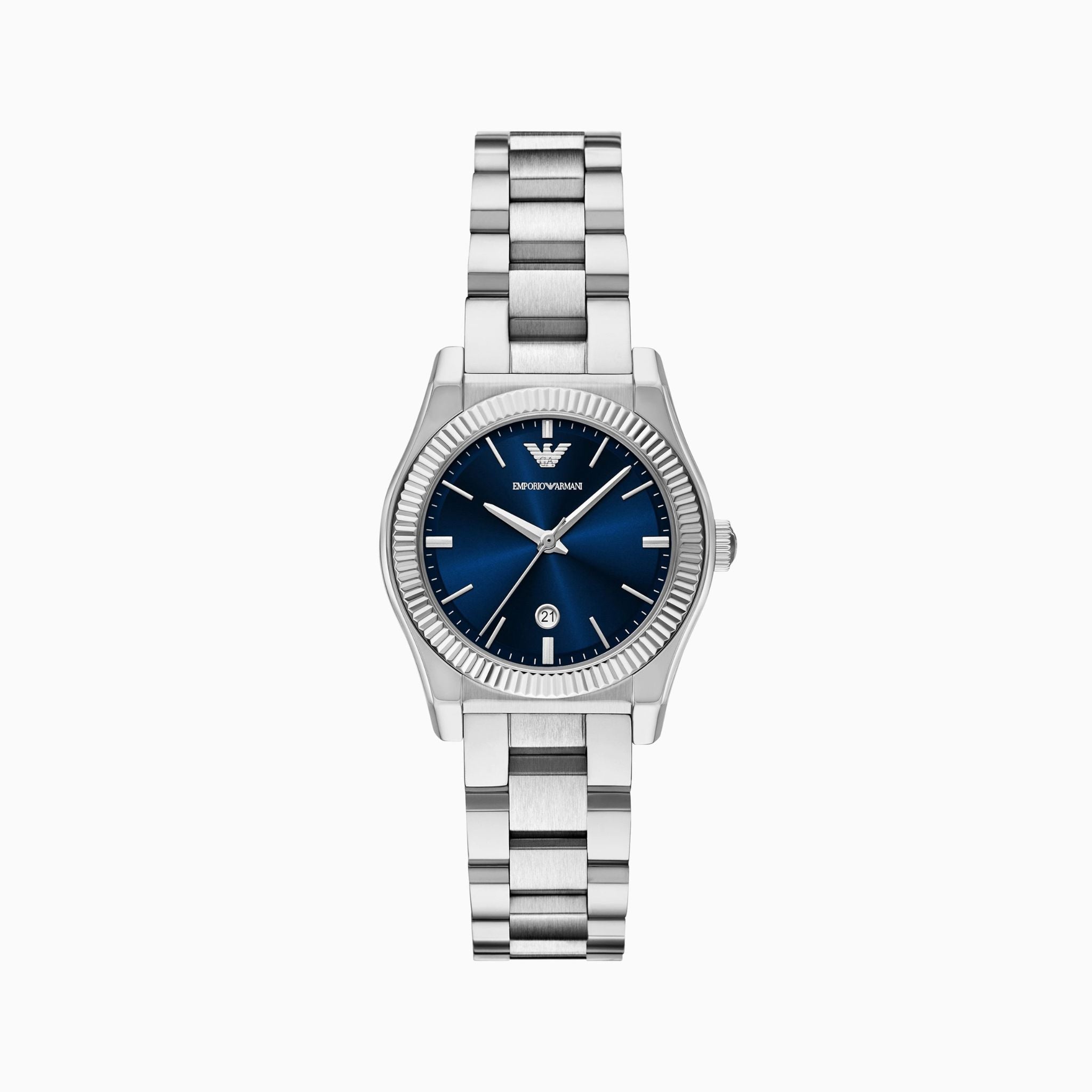 Emporio Armani Stainless Steel Watch Blue Dial AR11717