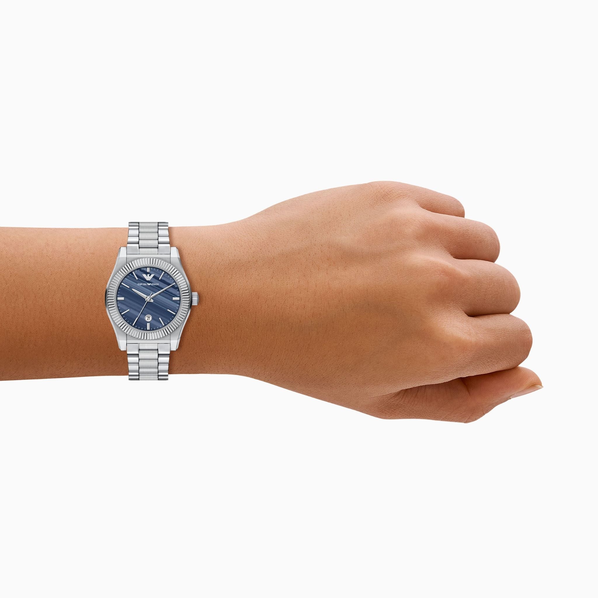 Emporio Armani Blue Dial Stainless Steel AR11760