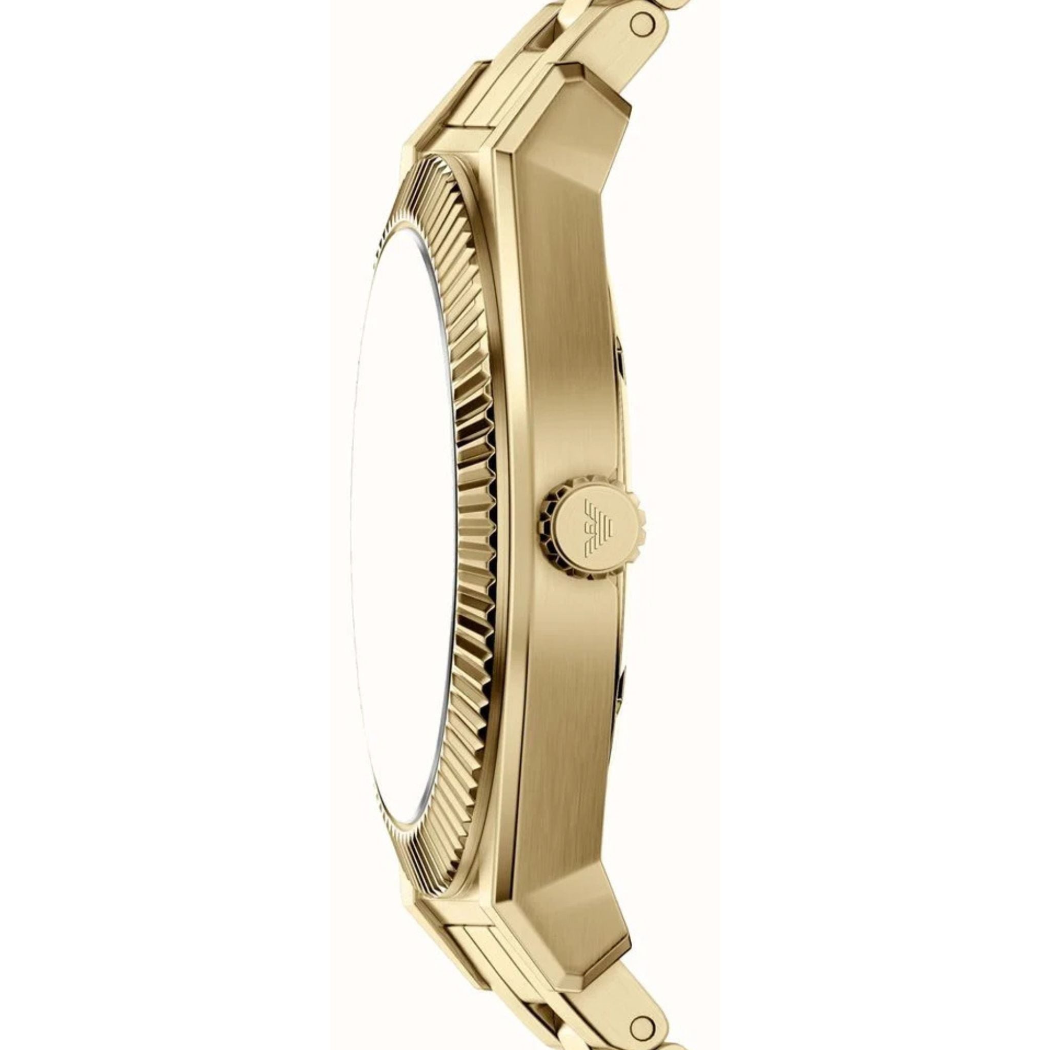 Emporio Armani Gold Tone Malachite Dial Watch