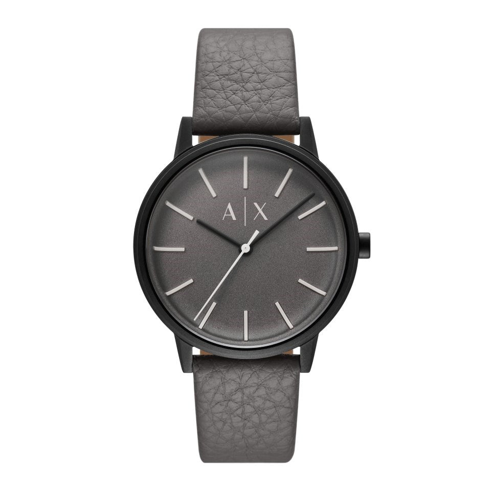 Armani Exchange AX2764 Grey Dial Leather Strap Men's Watch