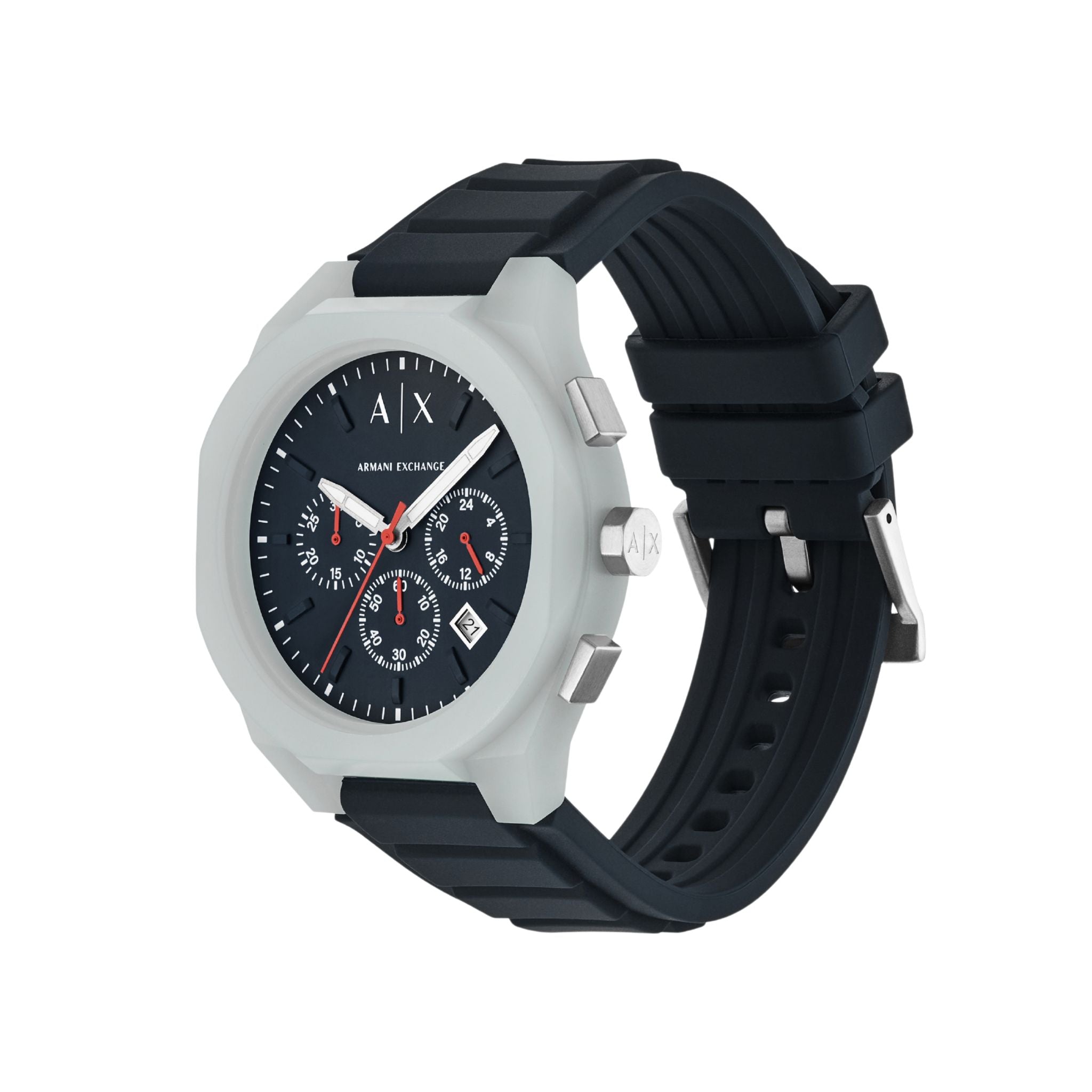 Armani Exchange Sync Chronograph Grey Silicone Watch AX4172