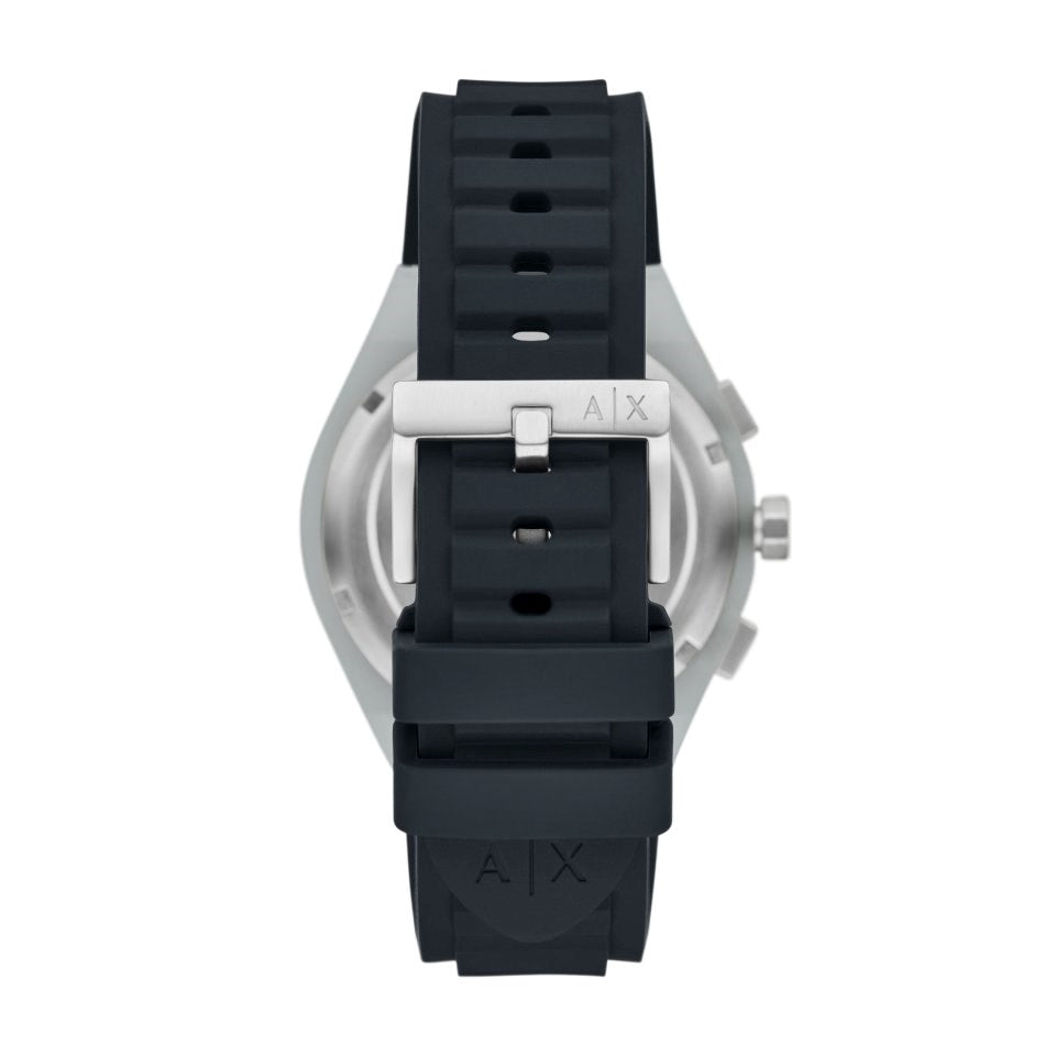 Armani Exchange AX4172 Silver-Tone Blue Dial Watch