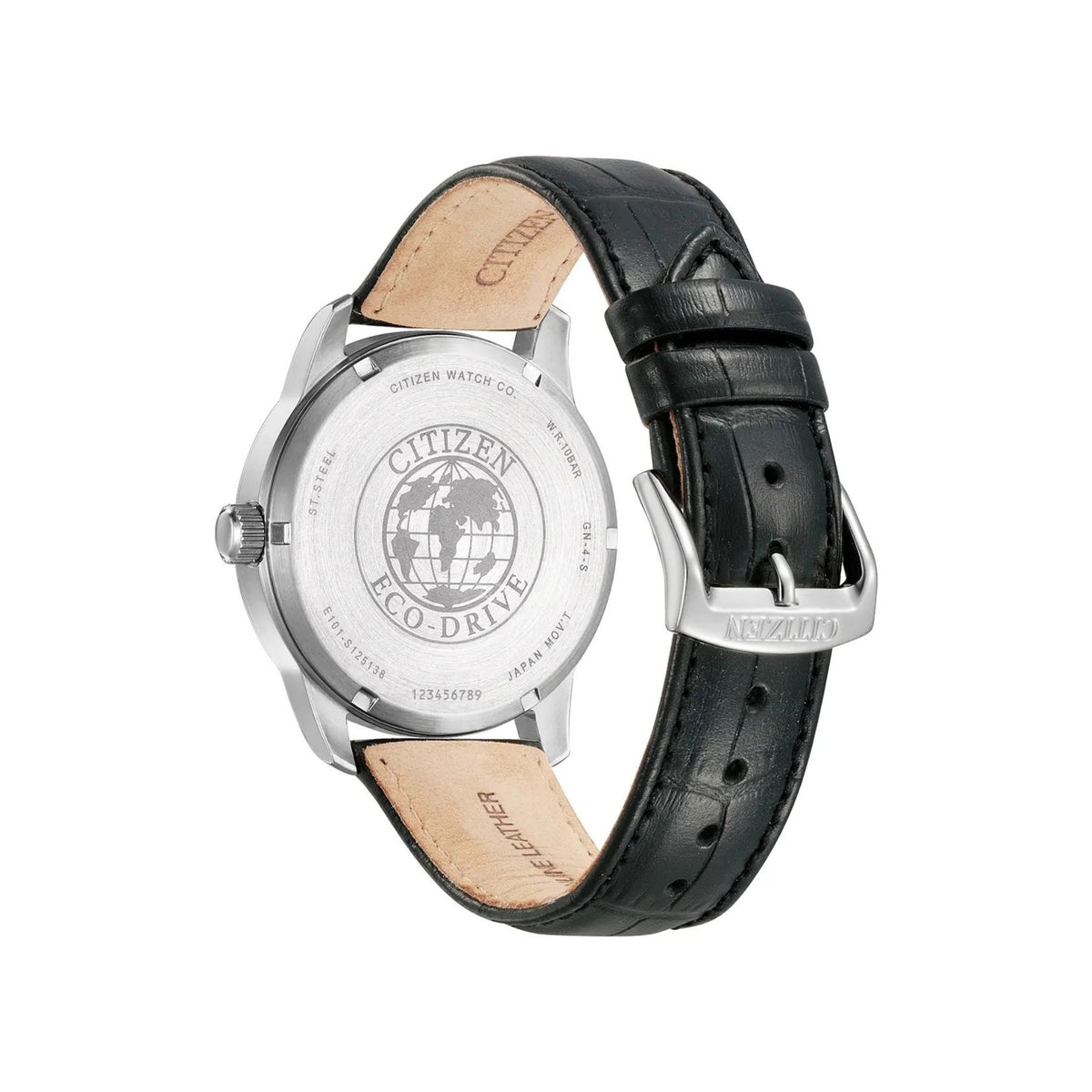 Citizen Chandler Black Leather Day-Date BM8550-14A