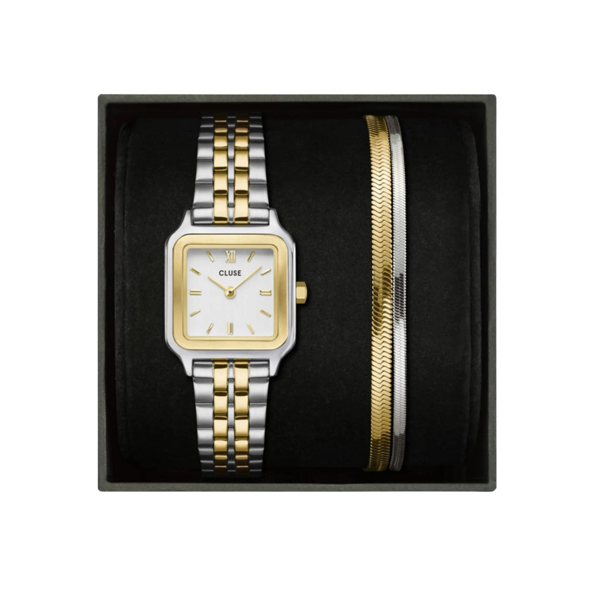 Cluse Gift Box Gracieuse Petite Two-tone & Double Snake Bracelet CG11801