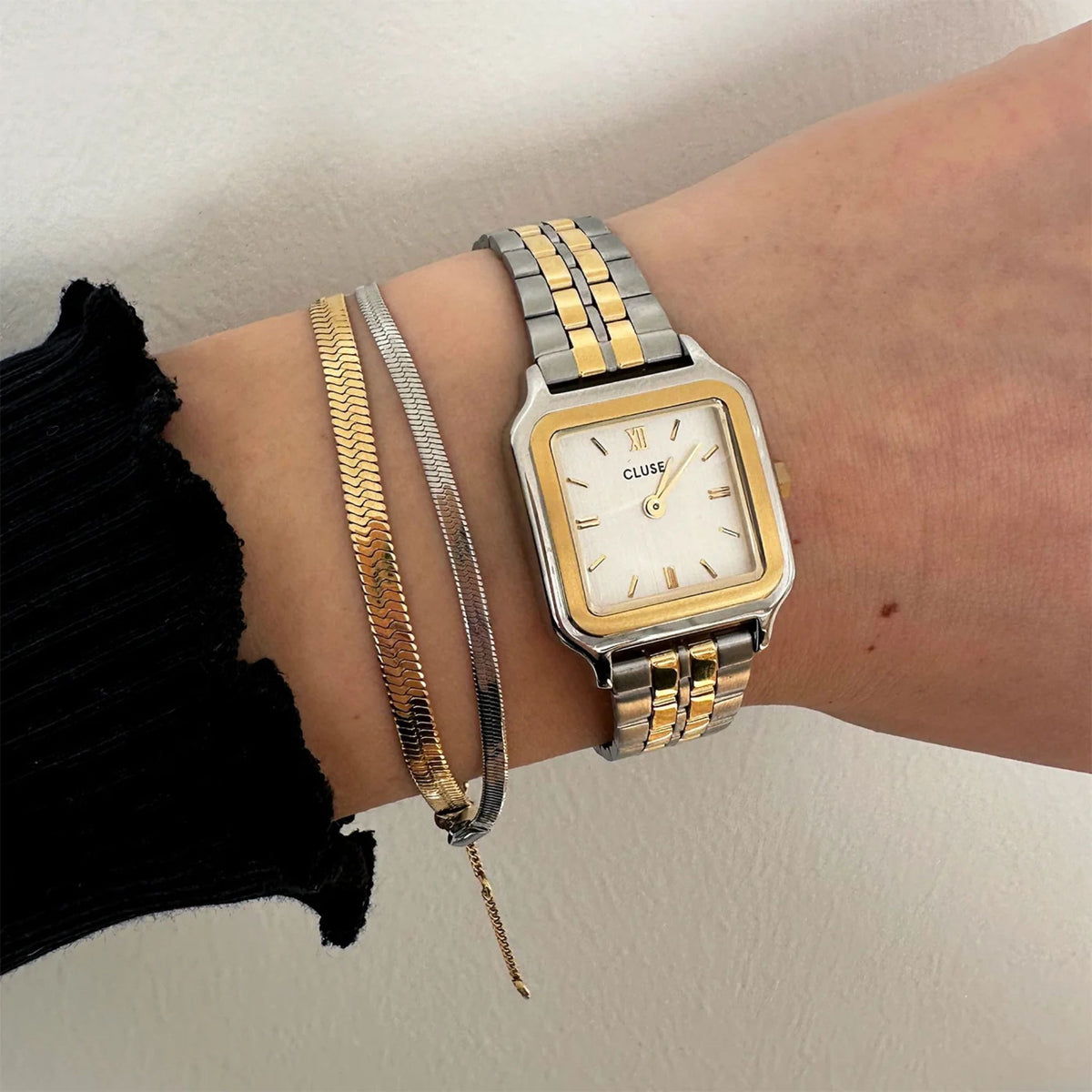 Cluse Gift Box Gracieuse Petite Two-tone & Double Snake Bracelet CG11801