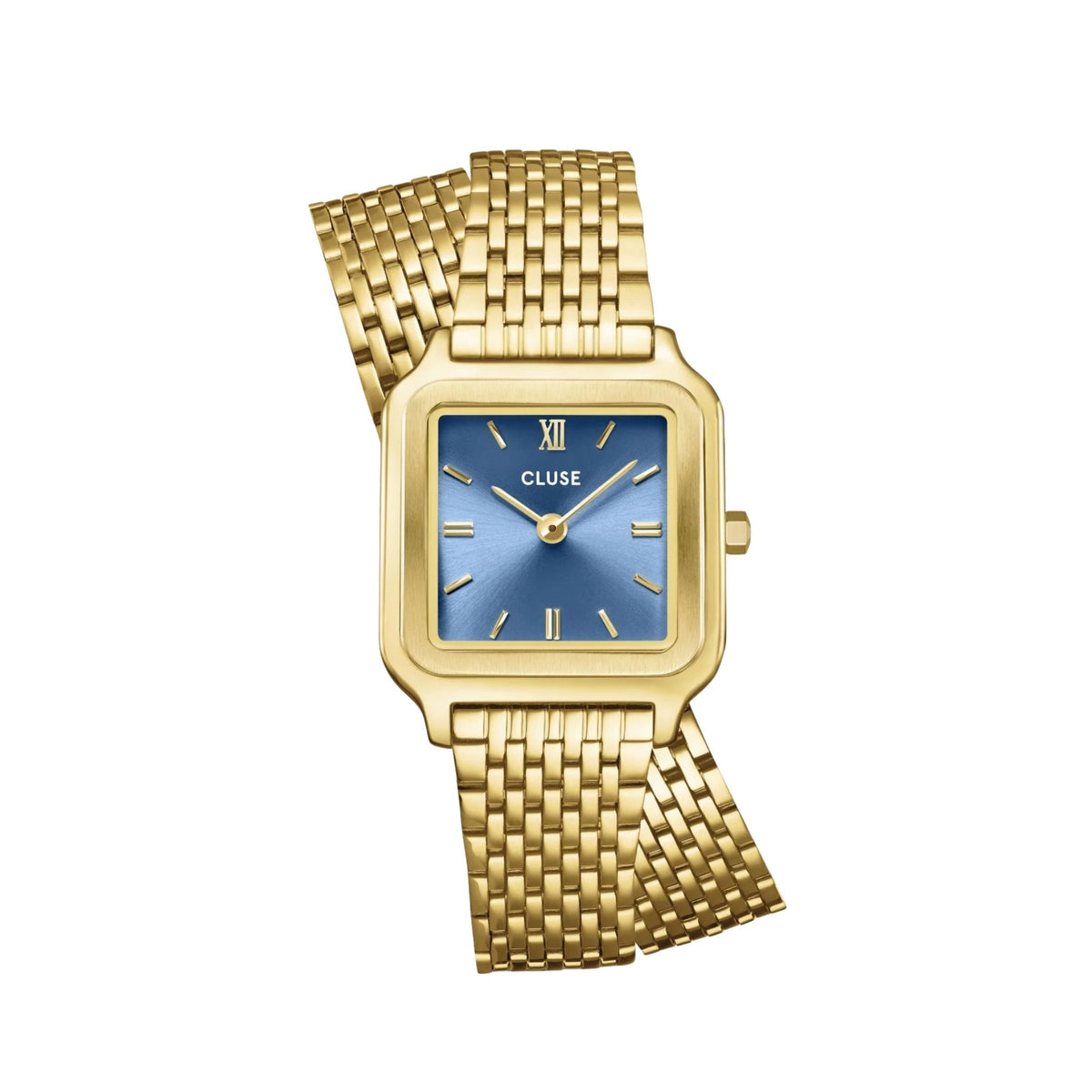 Cluse Gracieuse Petite Watch Double Steel, Kyanite Blue, Gold CW11816