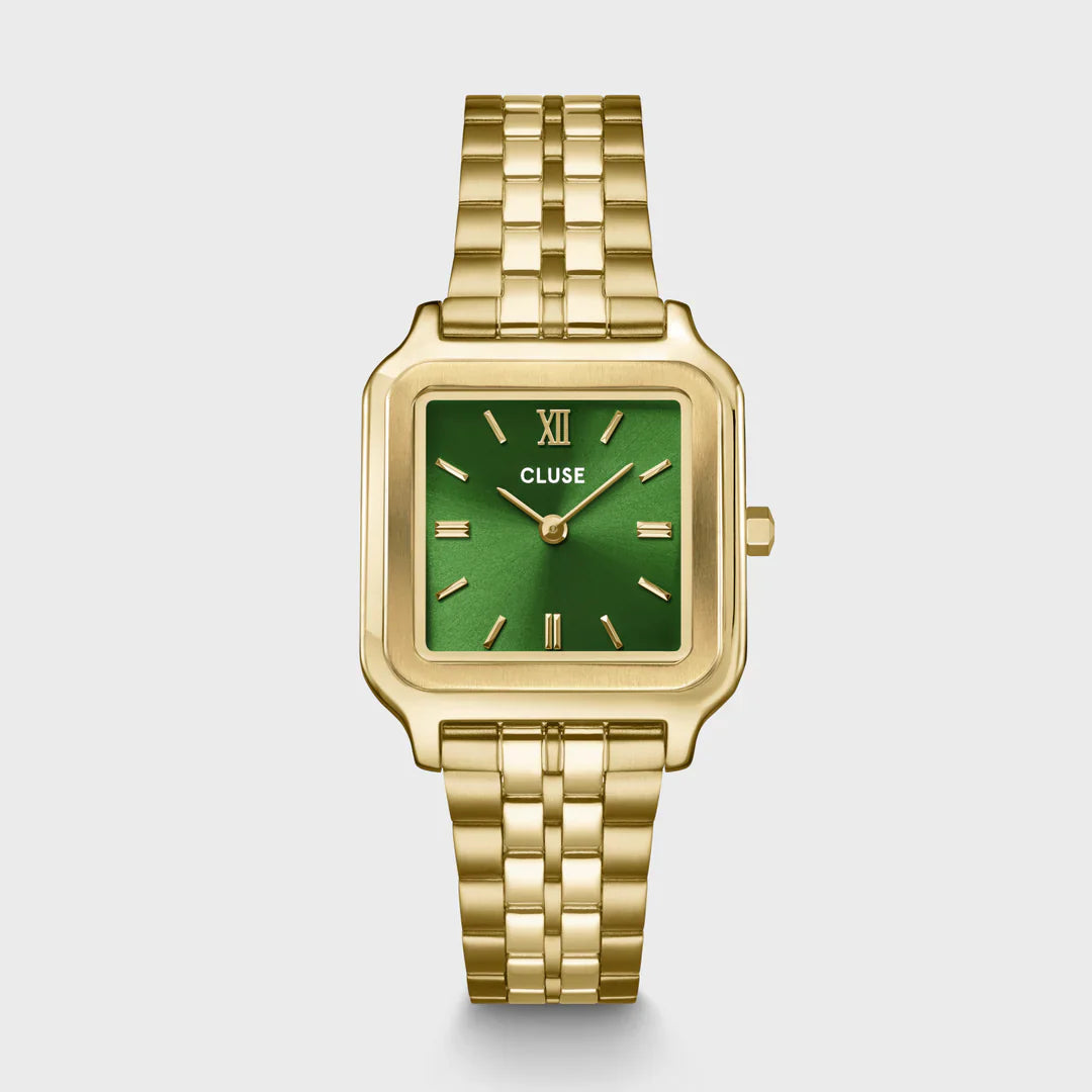 Cluse Gracieuse Watch Steel, Forest Green, Gold Colour - CW11905